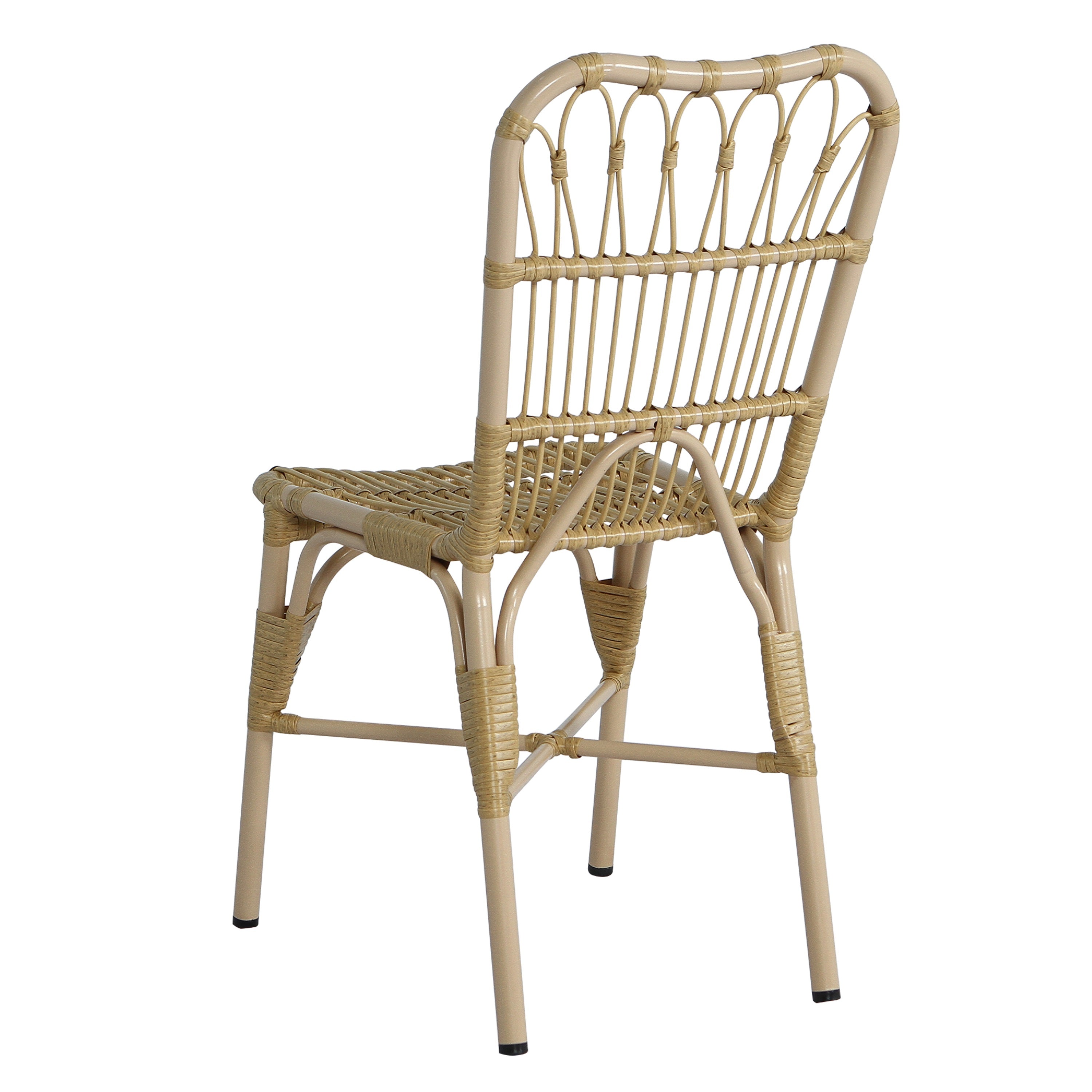 Outdoor Rattan Patio Dining Chairs, Set of 2