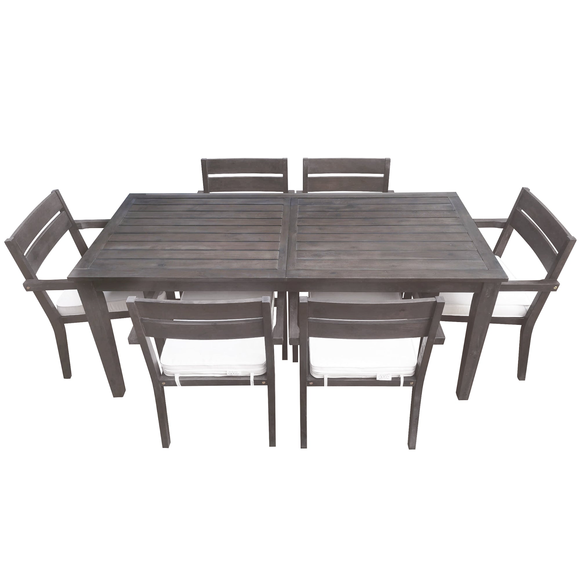 Acacia Wood Outdoor Dining Set with Table And 6 Chairs