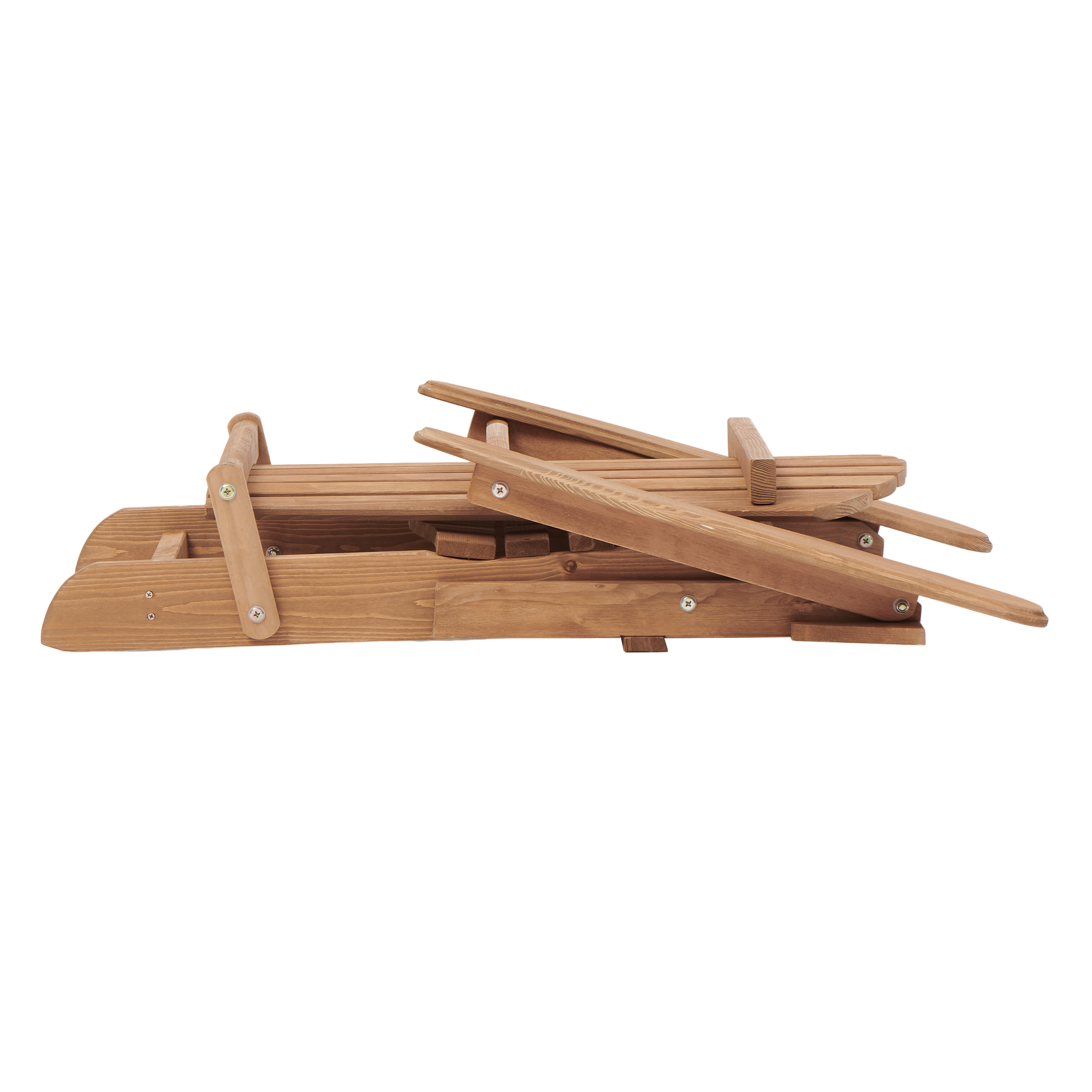 Outdoor Wooden Folding Adirondack Chair, Set of 2