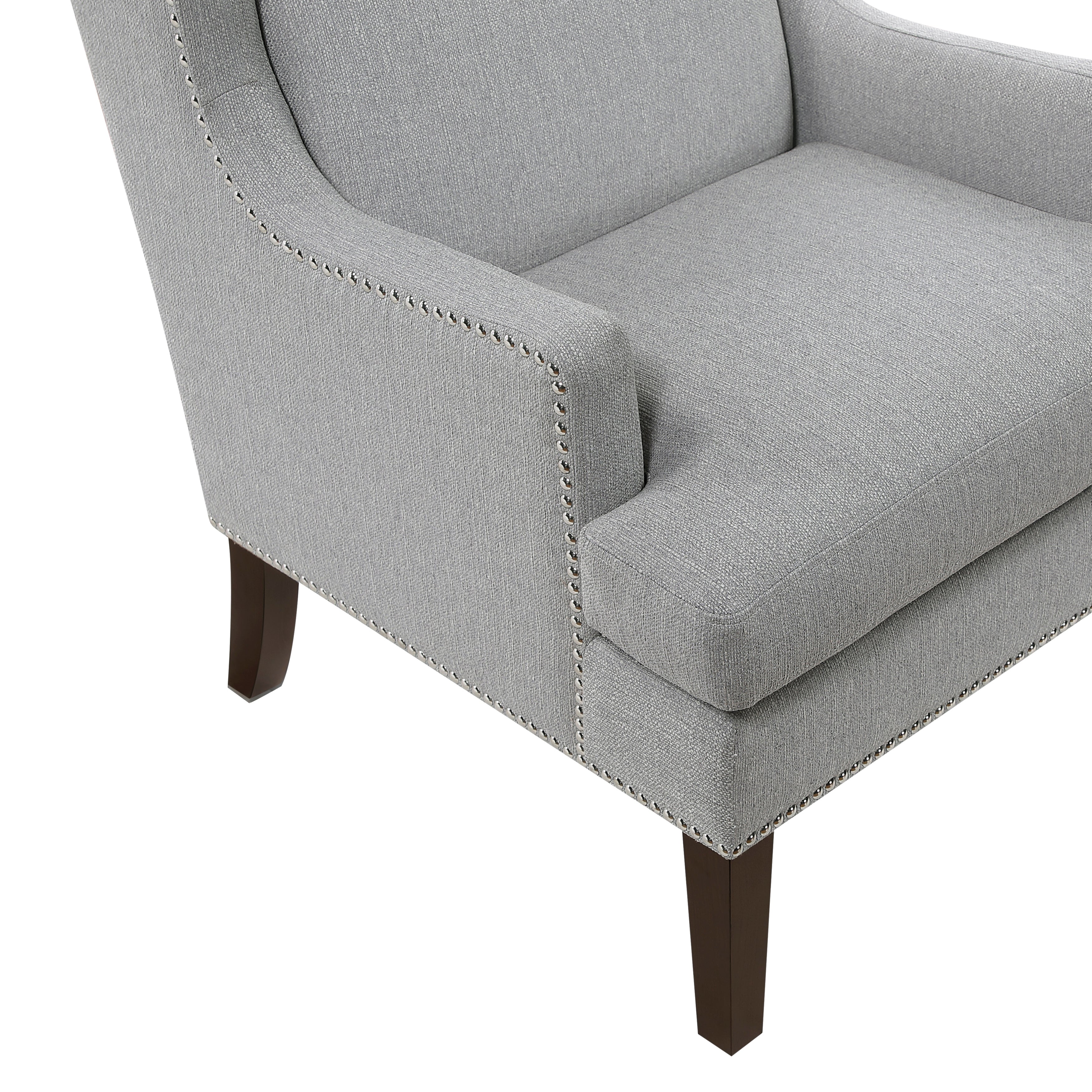 Nailhead Modern Wingback Accent Chair