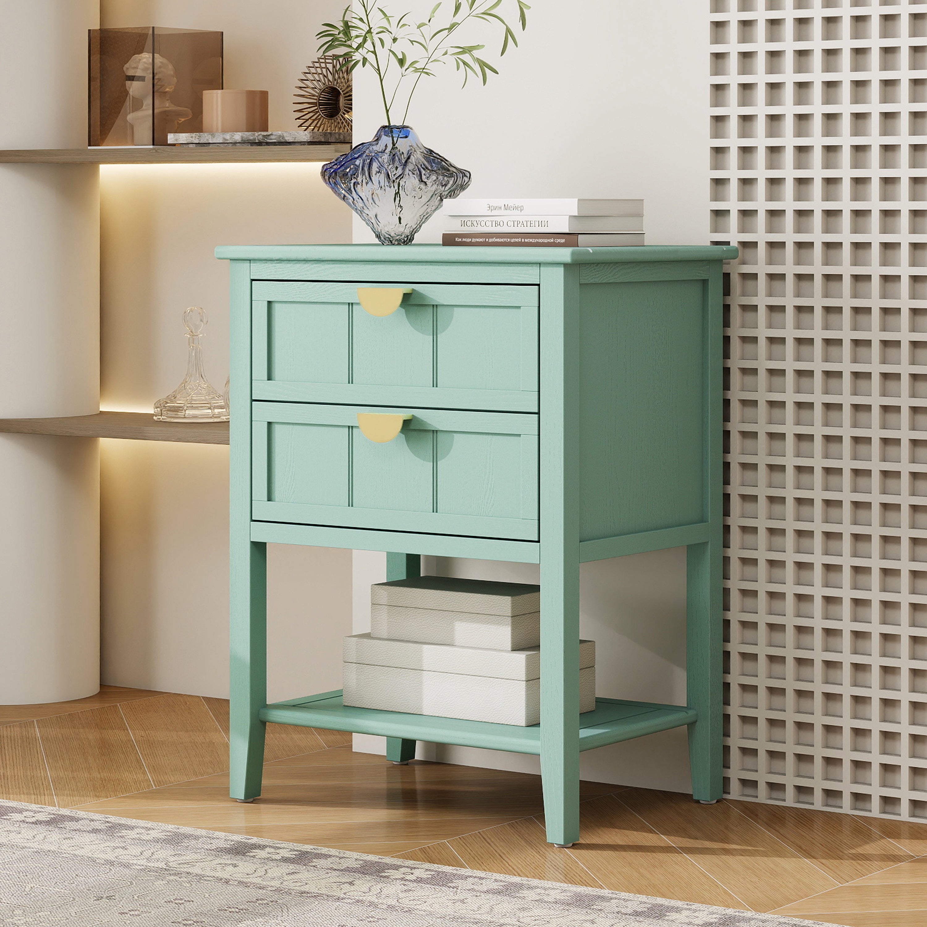 2 Drawer Side Table