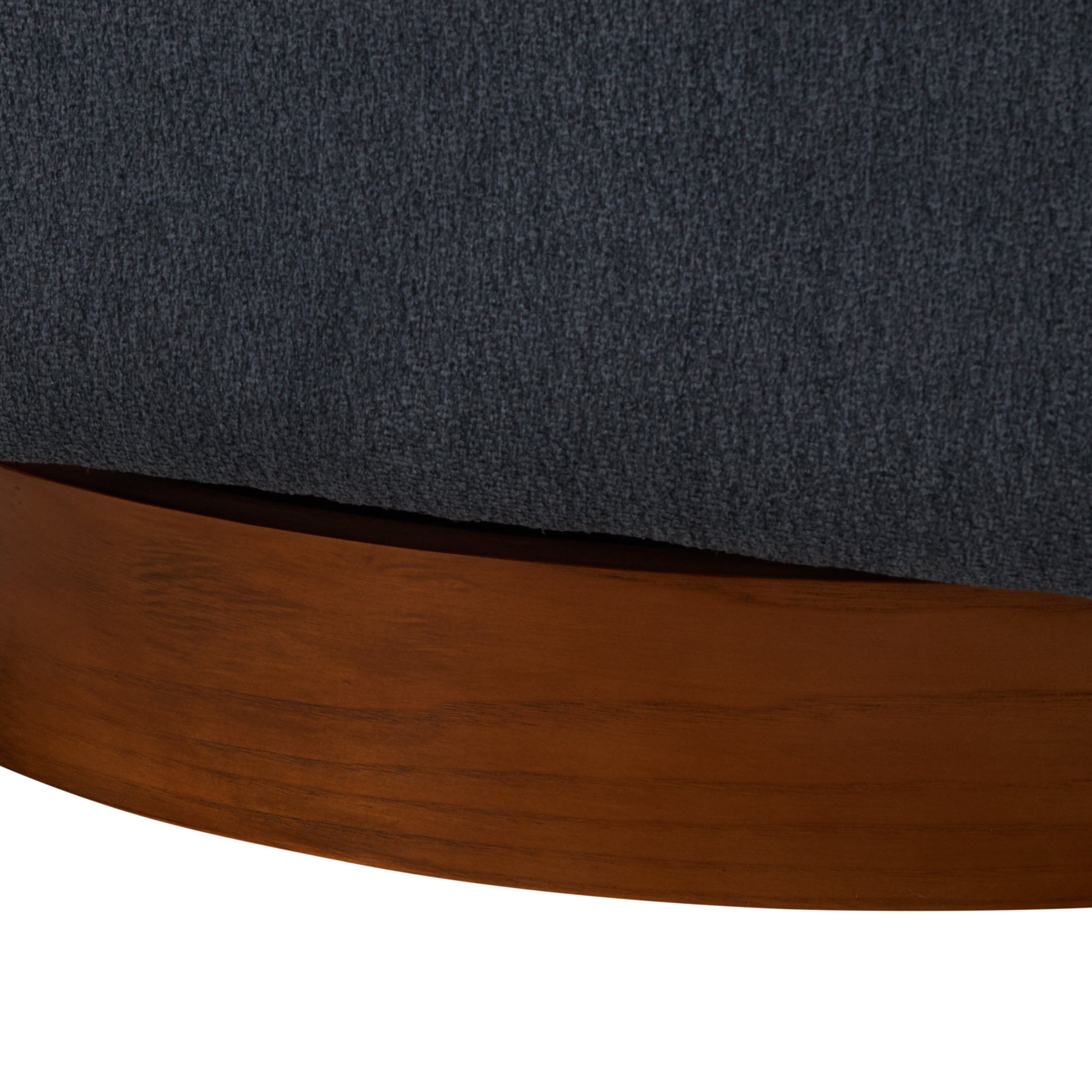 Miramar Swivel Club Accent Chair with Wood Base