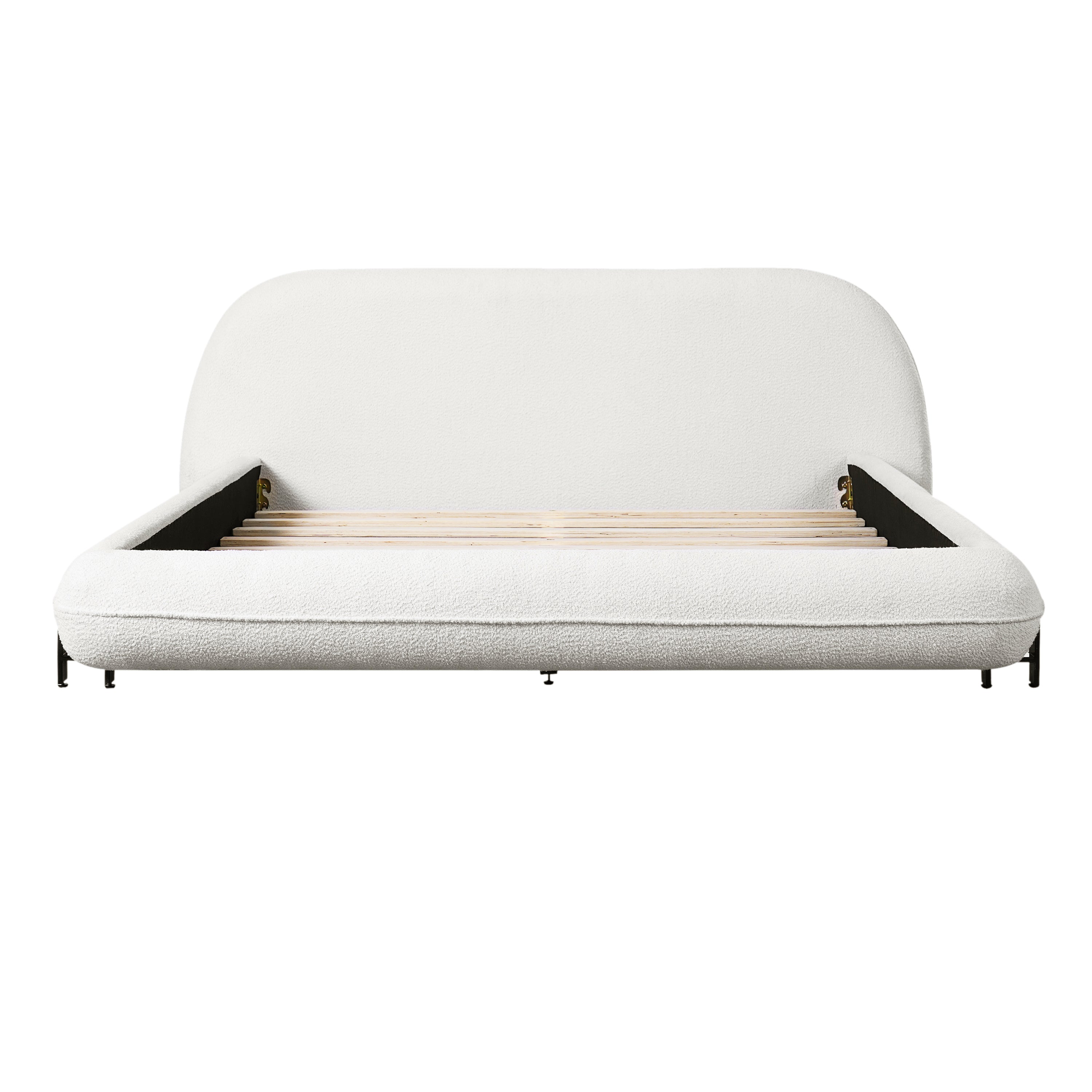 Boucle Upholstered Bed