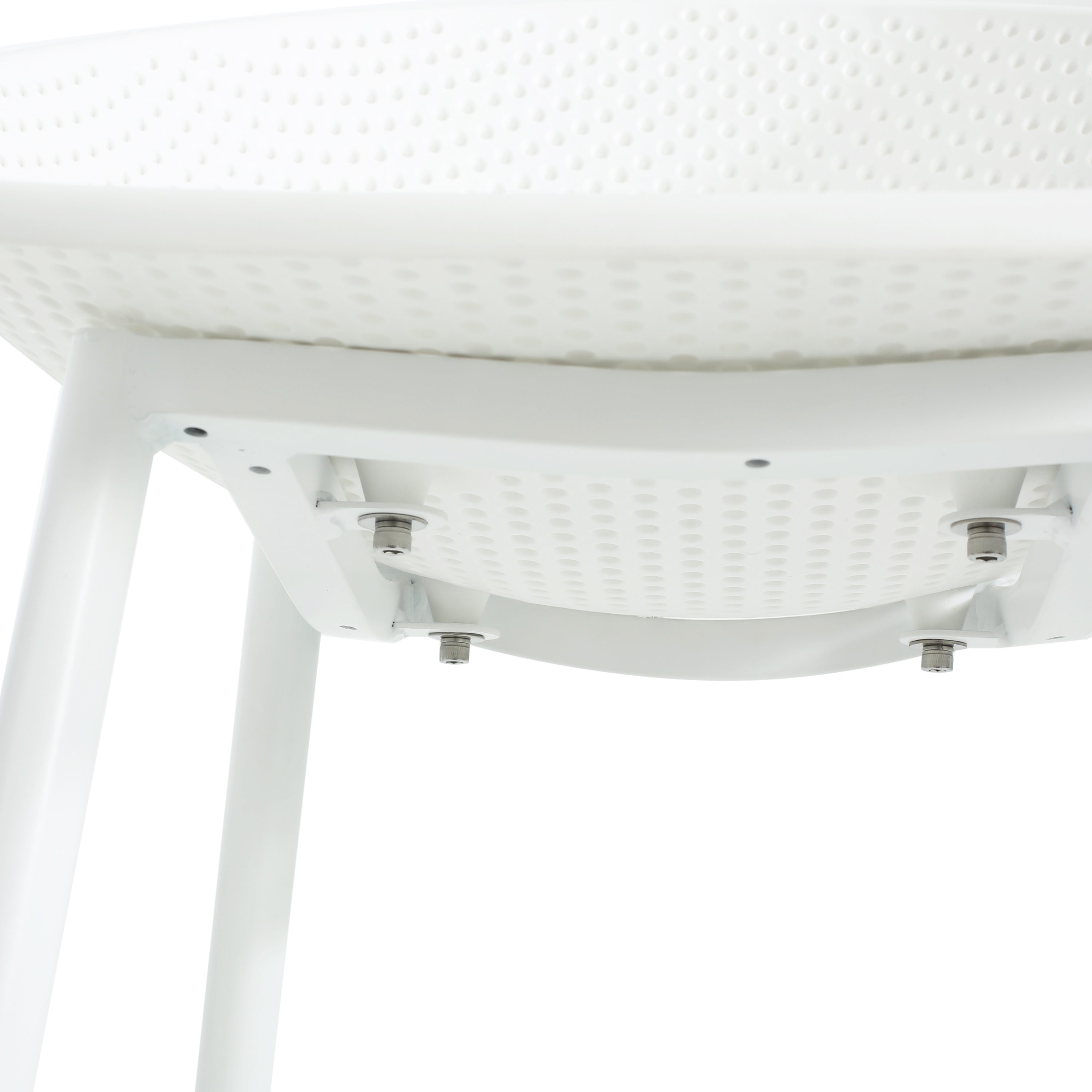 Rhodochrosite Outdoor Bar Stool with Diamond Mesh Pattern and Footrest, Set of 2