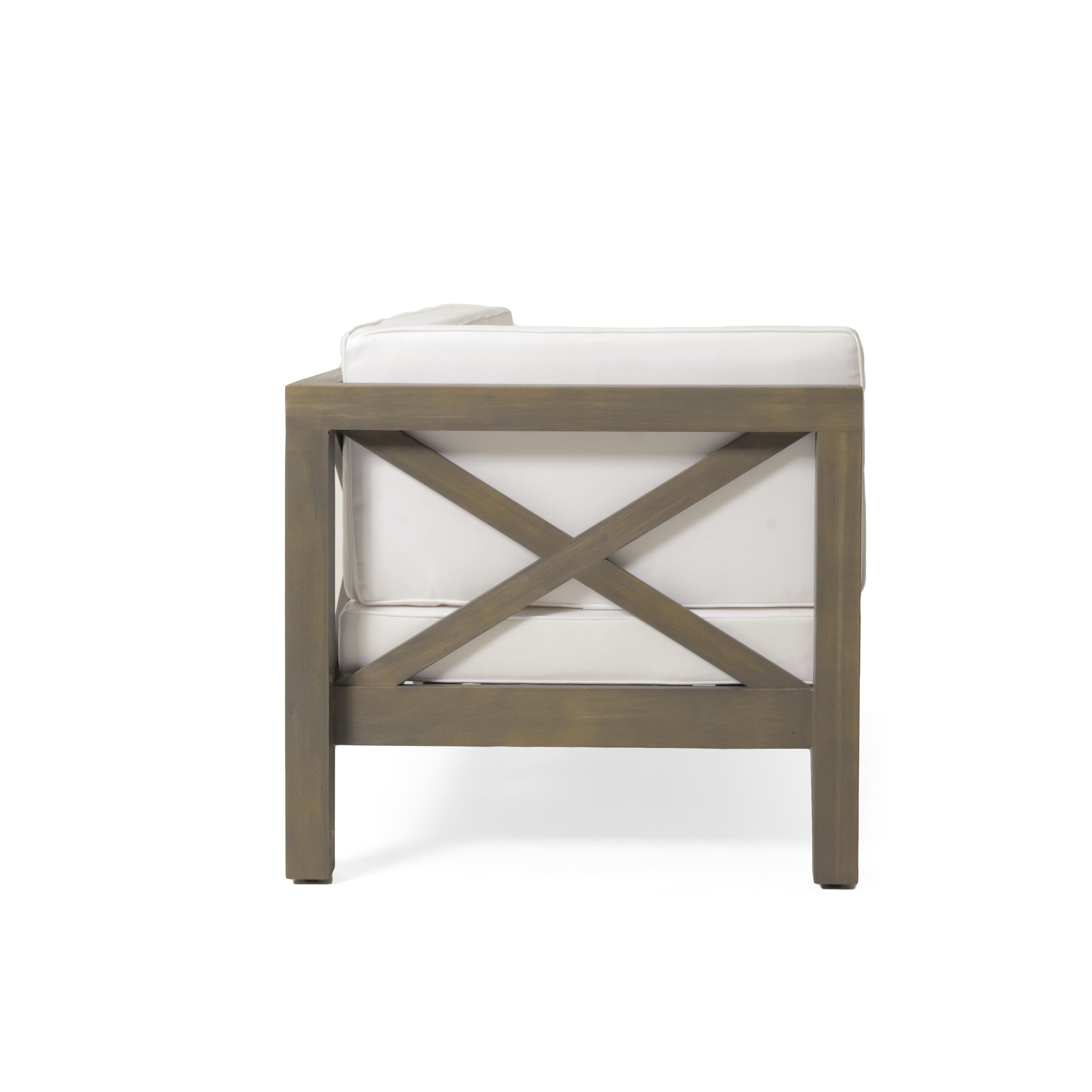 Brava Outdoor X-Back Corner Bench with Coffee Table