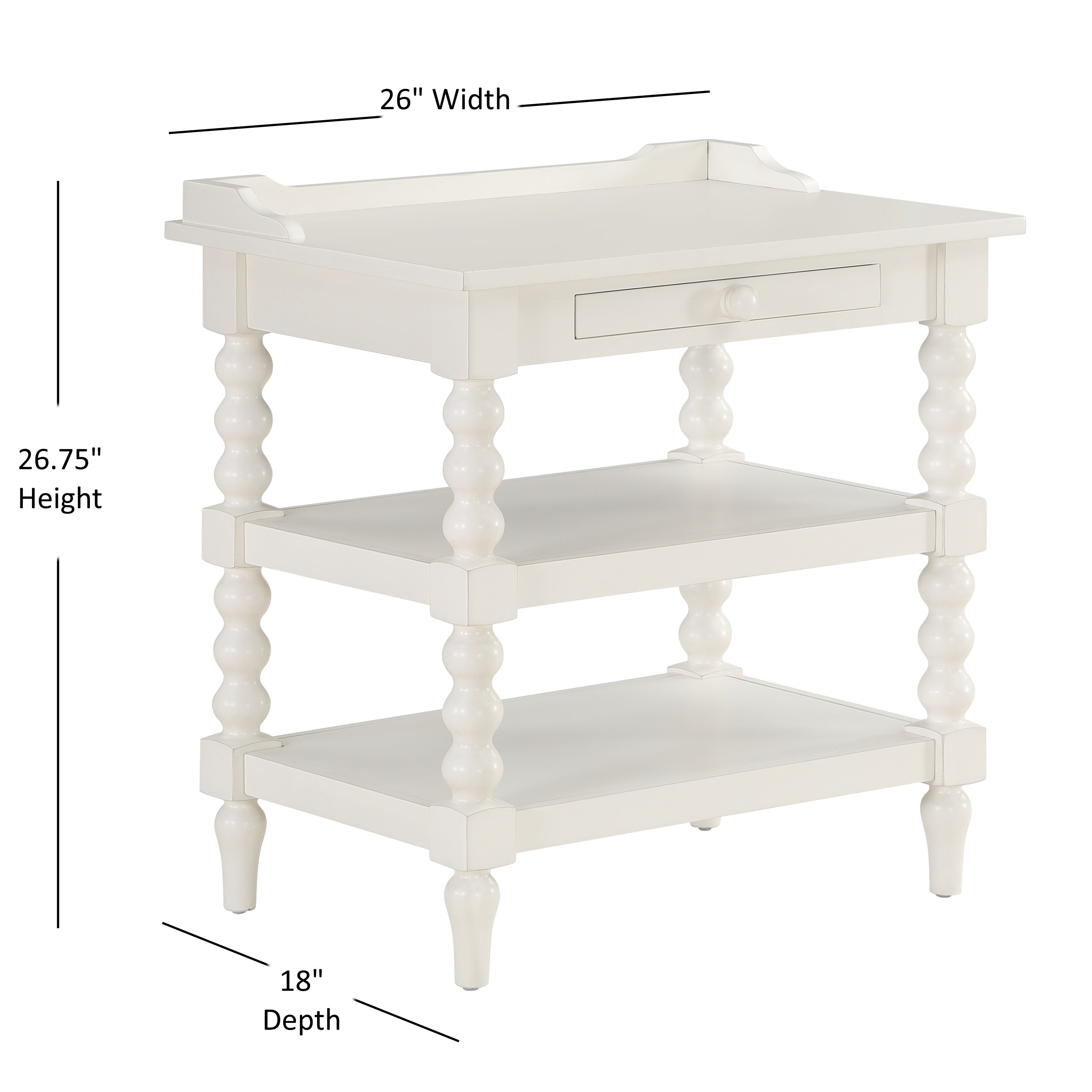 Aria Antique White Nightstand