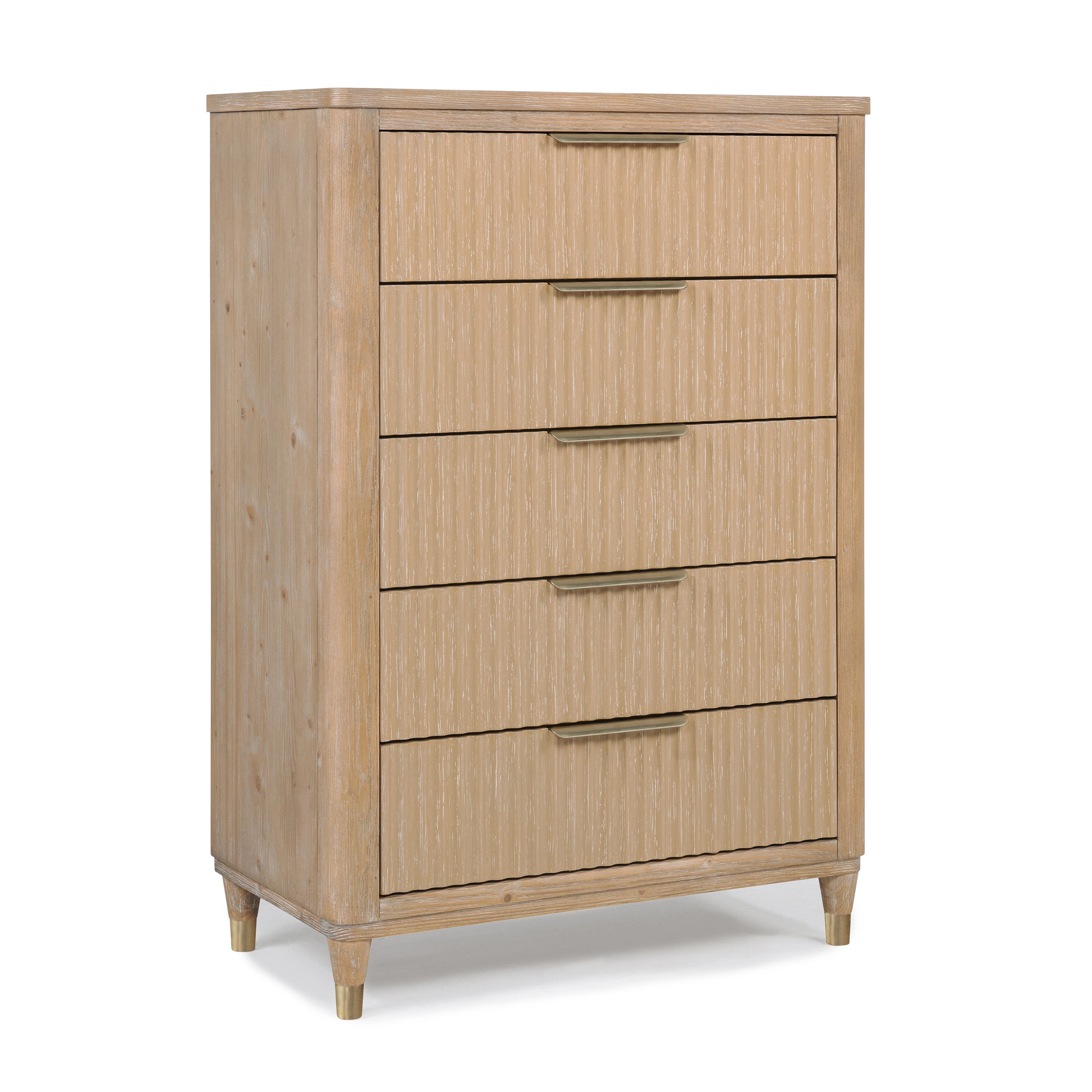 Emma Fluted Drawer Tall Storage Chest of Drawers
