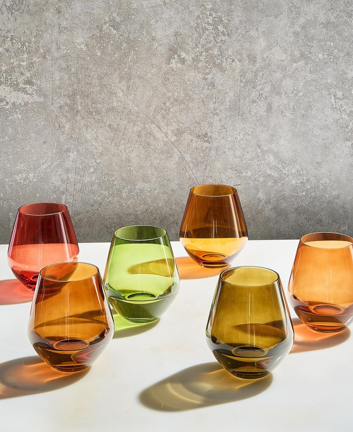 Spring & Summer Colored Wine Glasses Set of 6