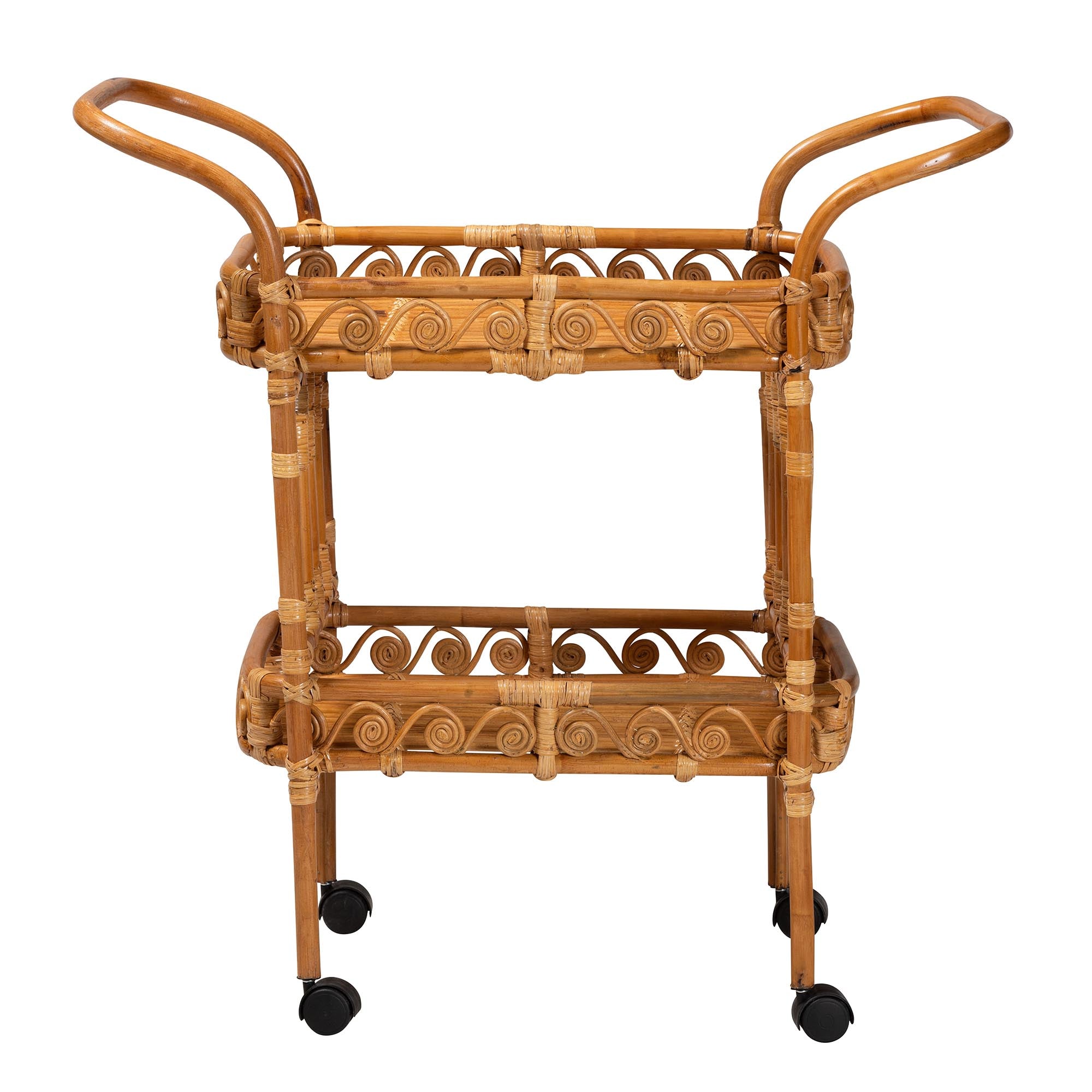 Cameron Rattan Bar Cart