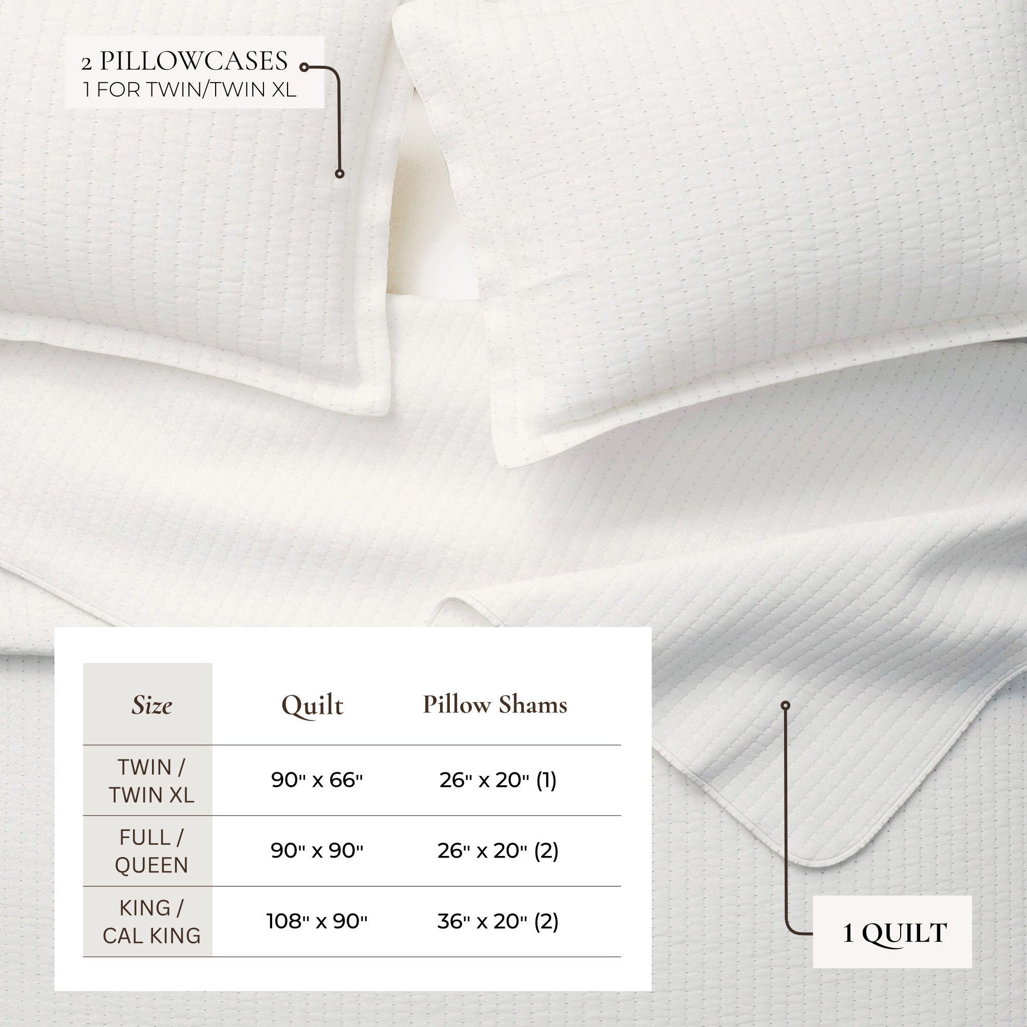 Stitched Quilt Set with Shams