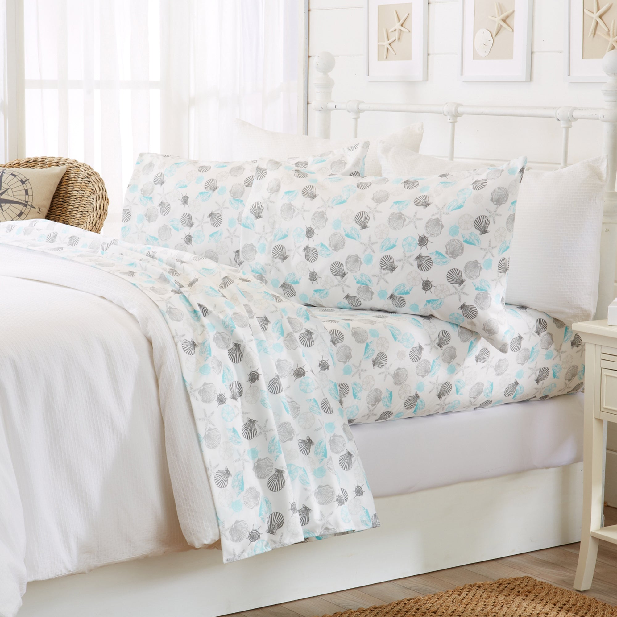 Coastal Printed Microfiber Sheet Set
