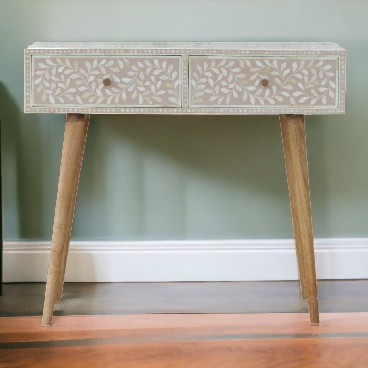 Floral Pattern Console Table - Console Tables