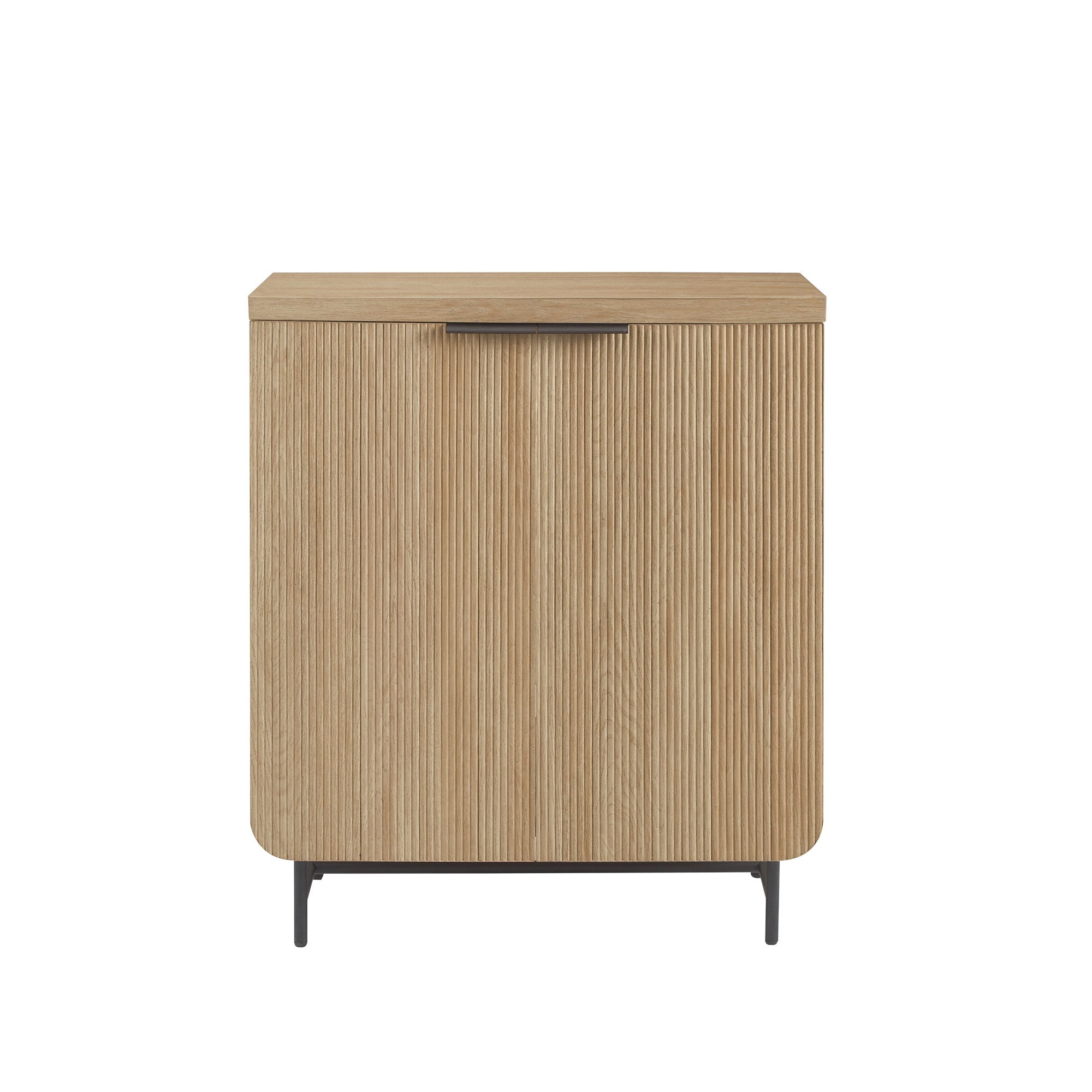 Fluted-Door Storage Console Cabinet - Cabinets