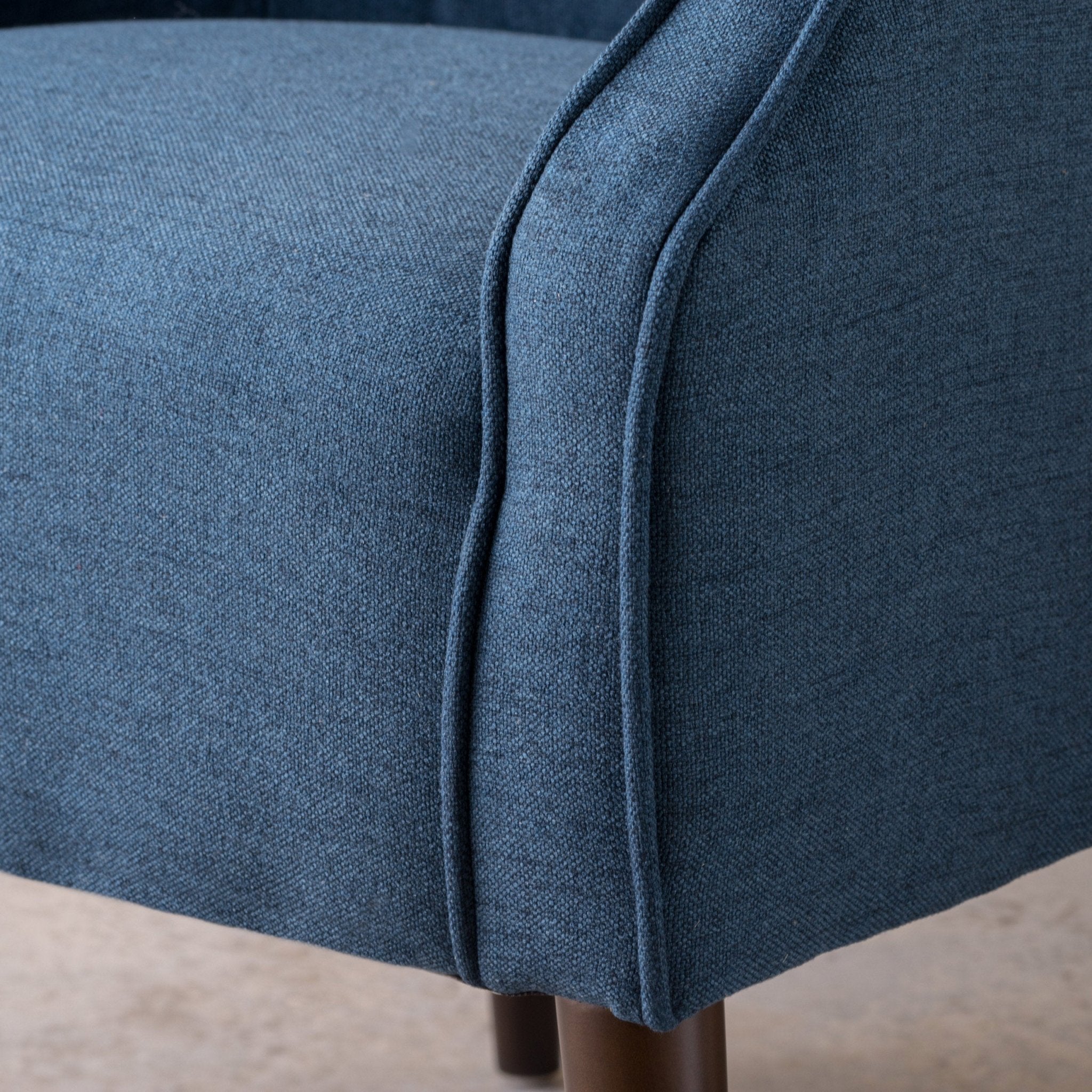 Flutter Upholstered Club Chair with Button Tufting and Tapered Wood Legs - Accent Chairs