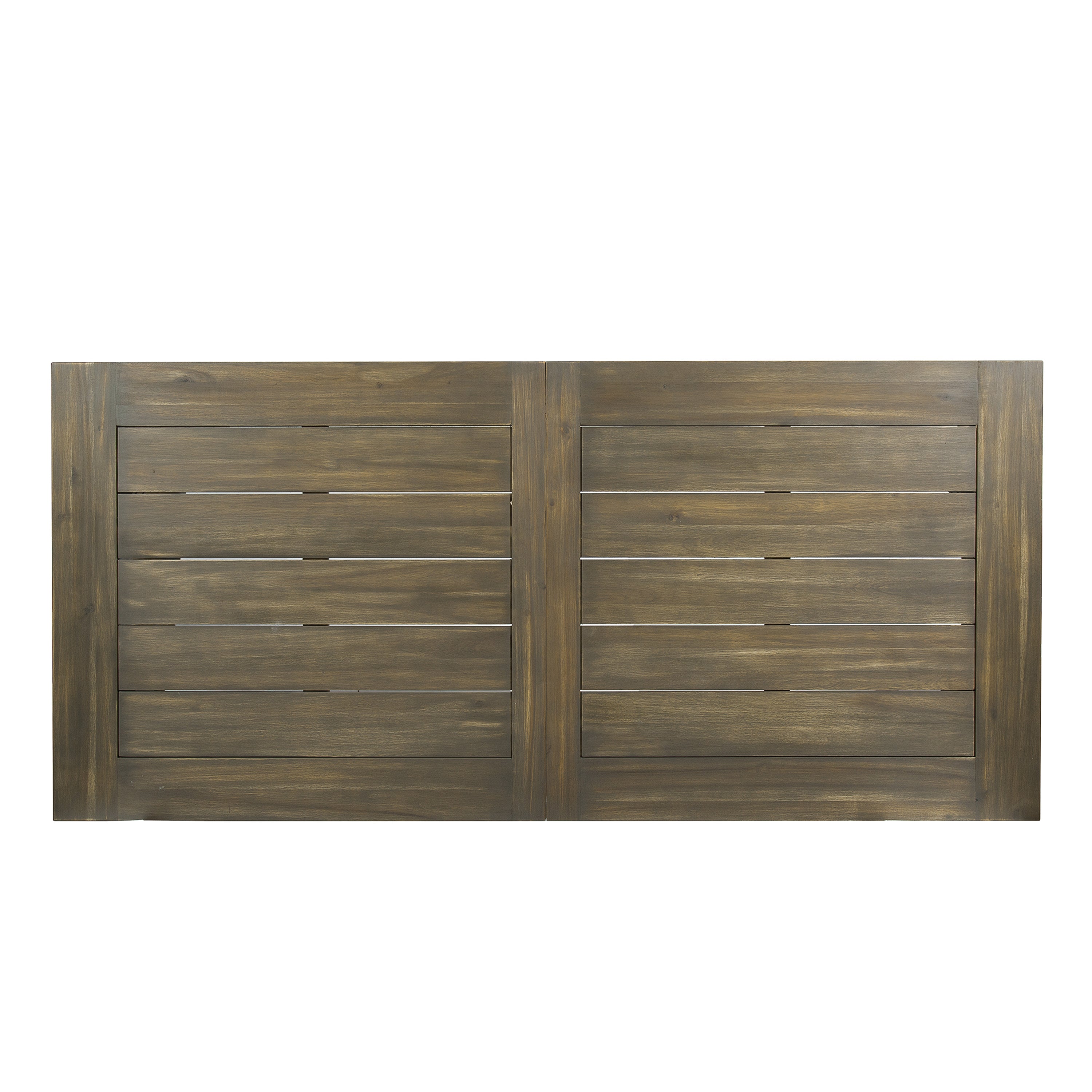 Della Outdoor Acacia Wood Dining Table with Metal Legs