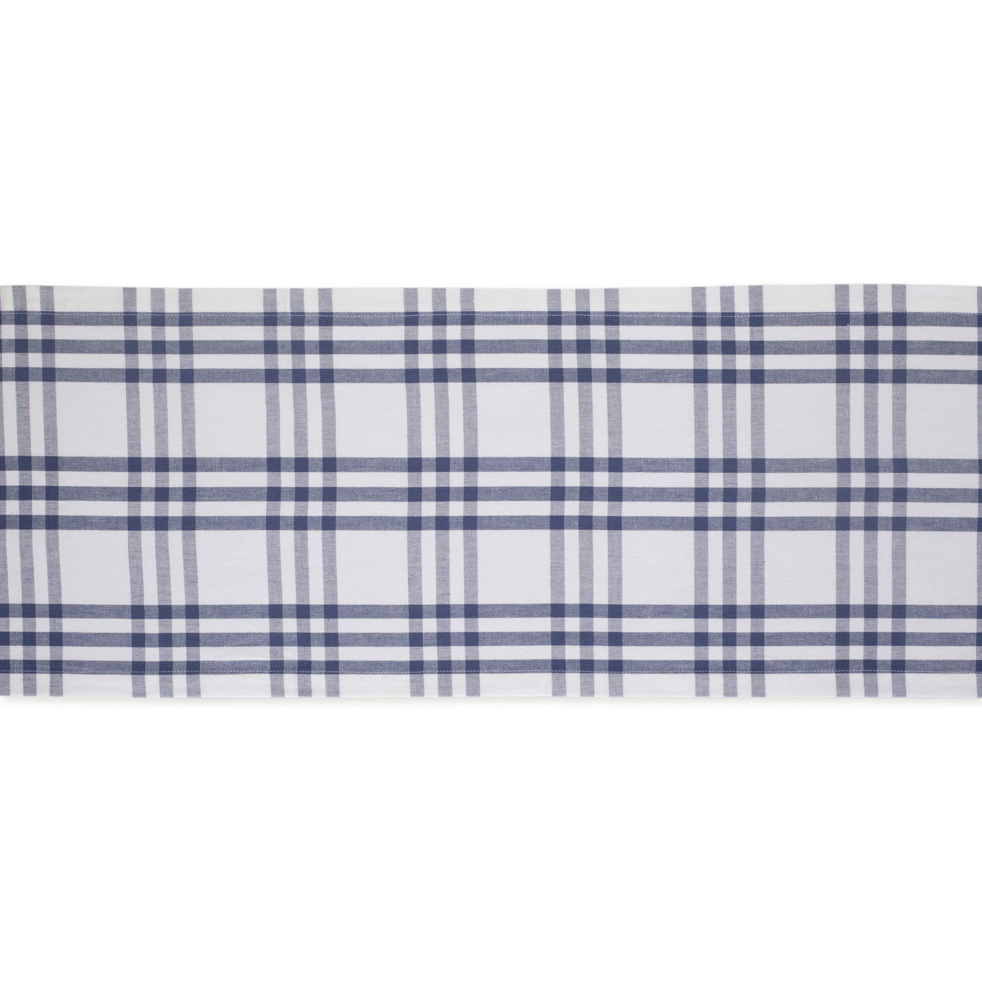 French Blue Farm To Table Check Table Runner 14X72 - Table Runners