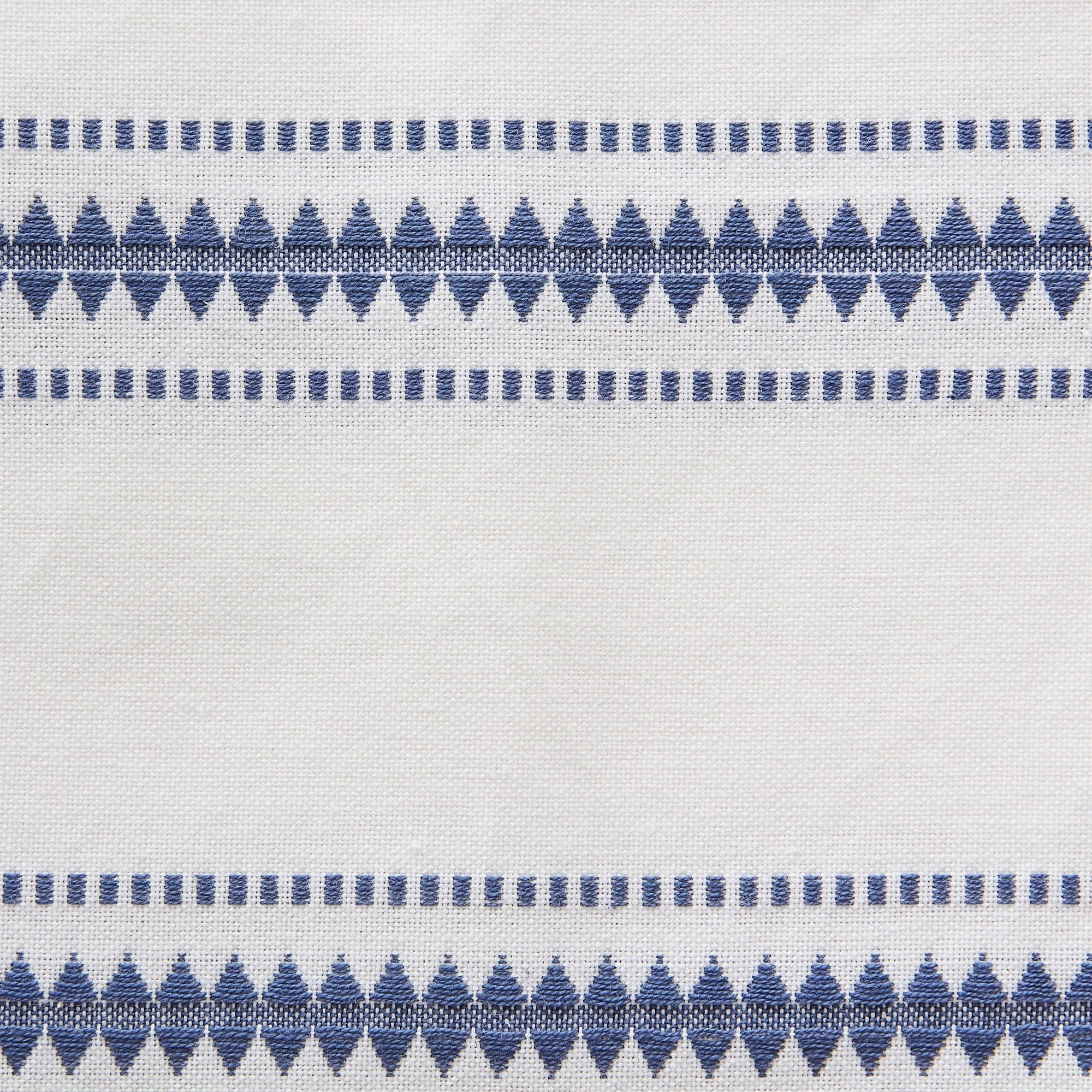 French Blue Zig Dobby Stripe Table Runner 14X108 - Table Runners