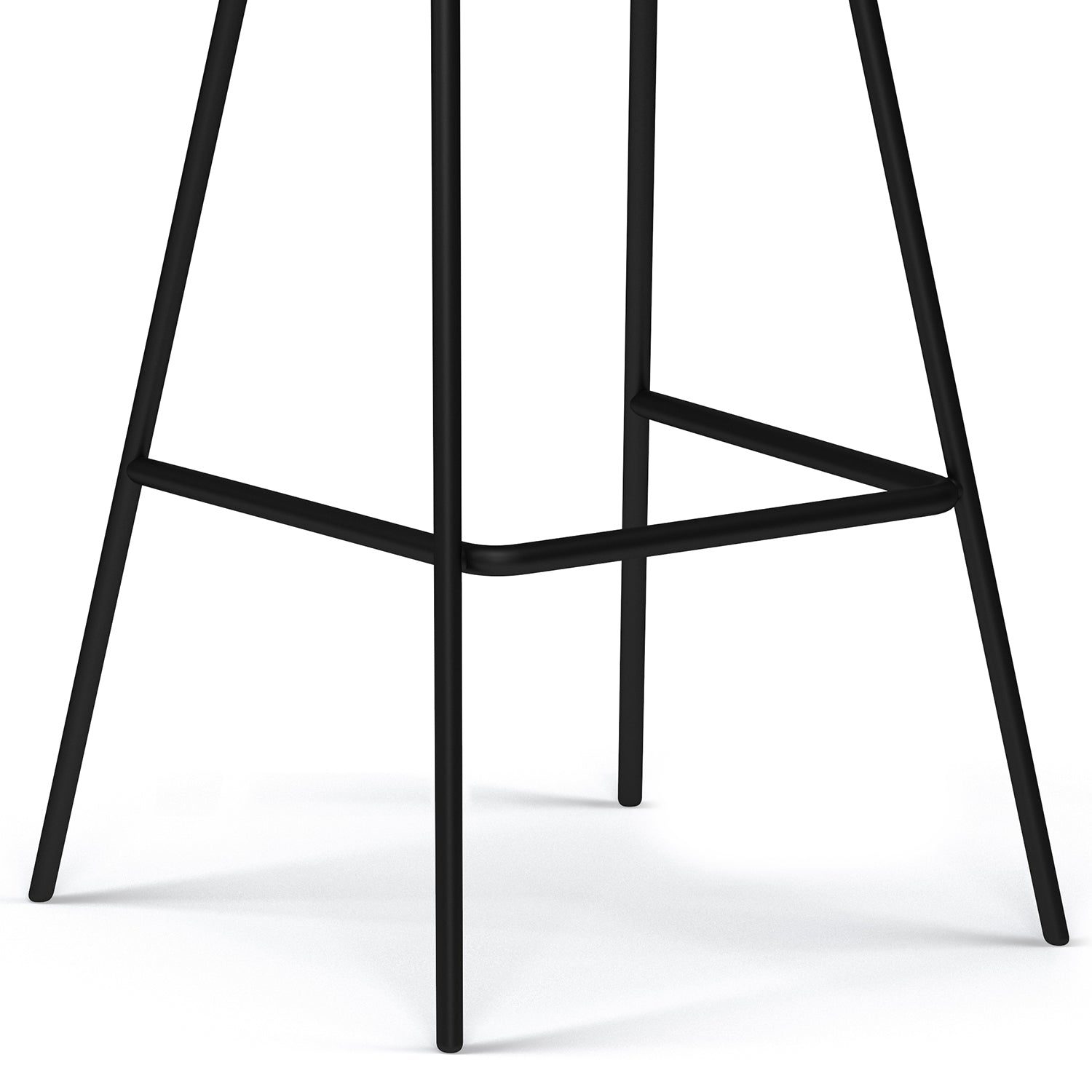 Horizons Faux Leather Stool with Padded Seat and Footrest, Set of 2