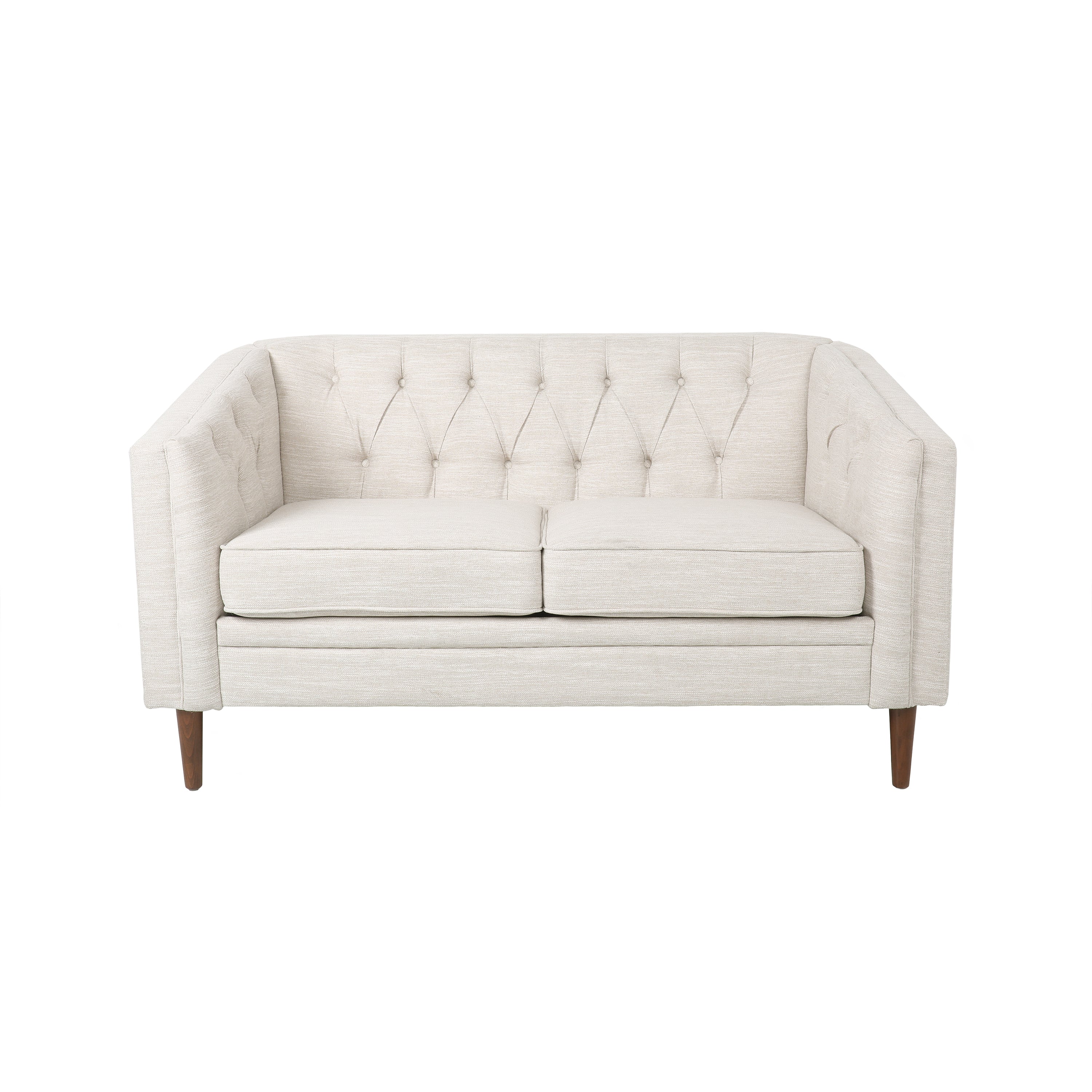 Sophisticated Loveseat with Diamond-Stitched Detailing
