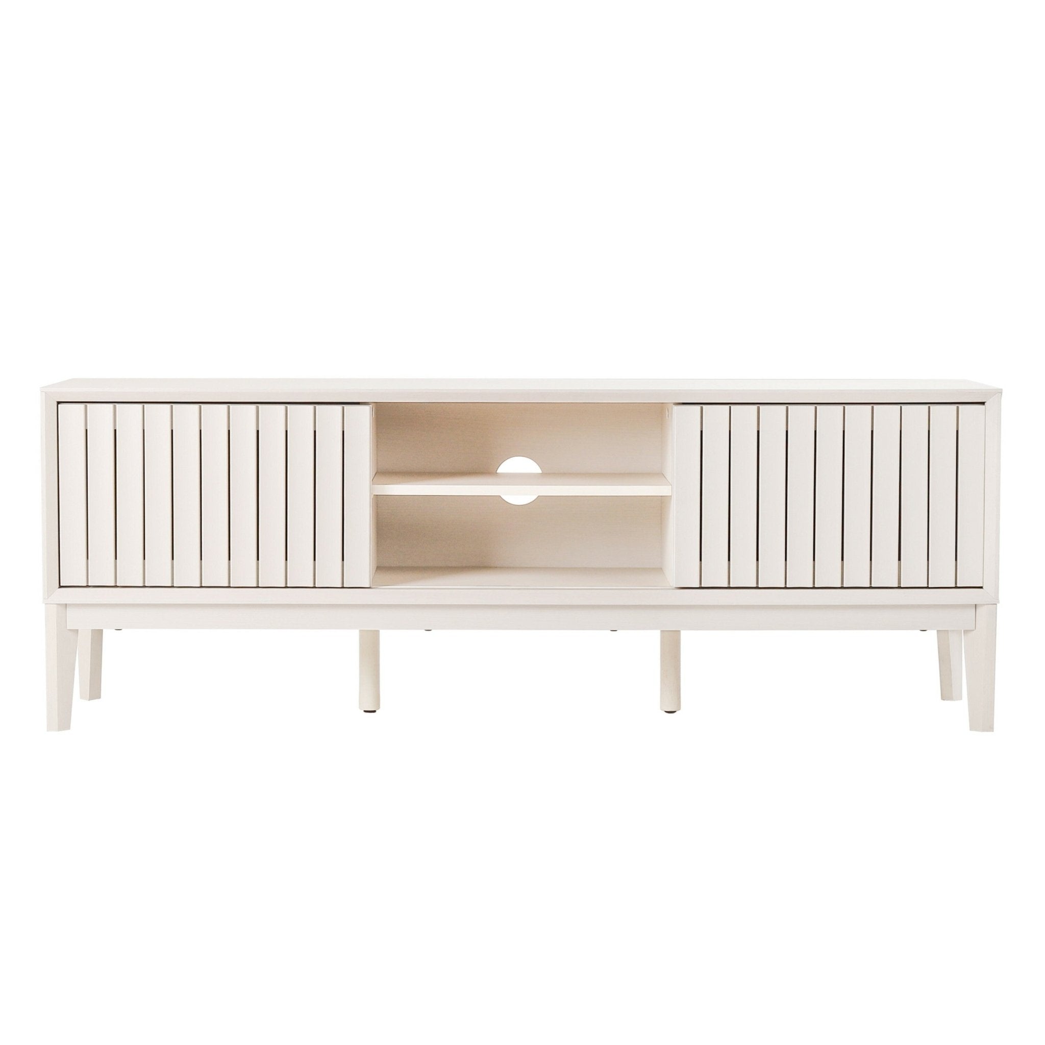 Gennaro Farmhouse 3 - Storage Sliding Door TV Stand Fits TVs up to 65 in. with Cable Management - TV Stands