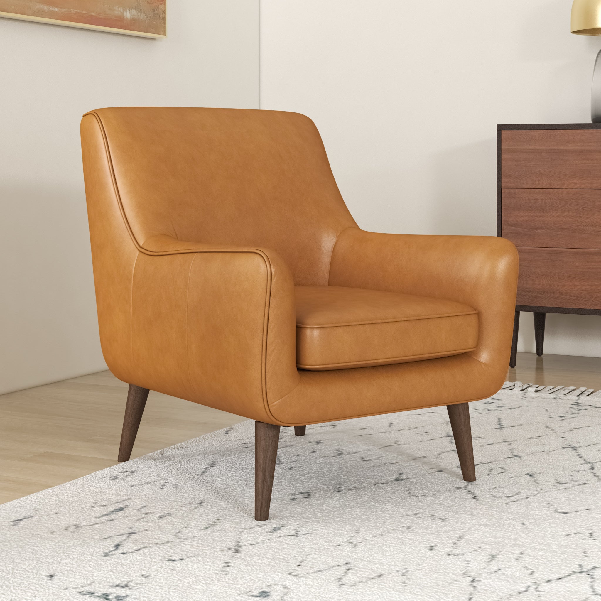Genuine Leather Lounge Chair - Accent Chairs