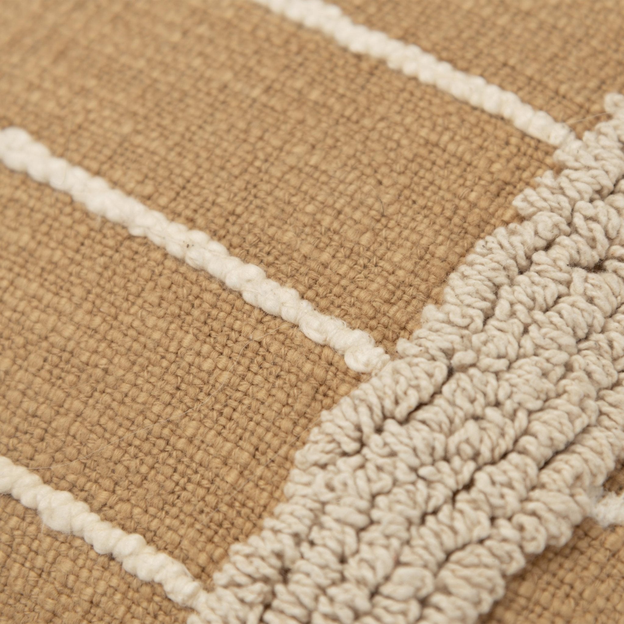 Geo Stripe Tufted Loop Square Pillow - Square Pillows
