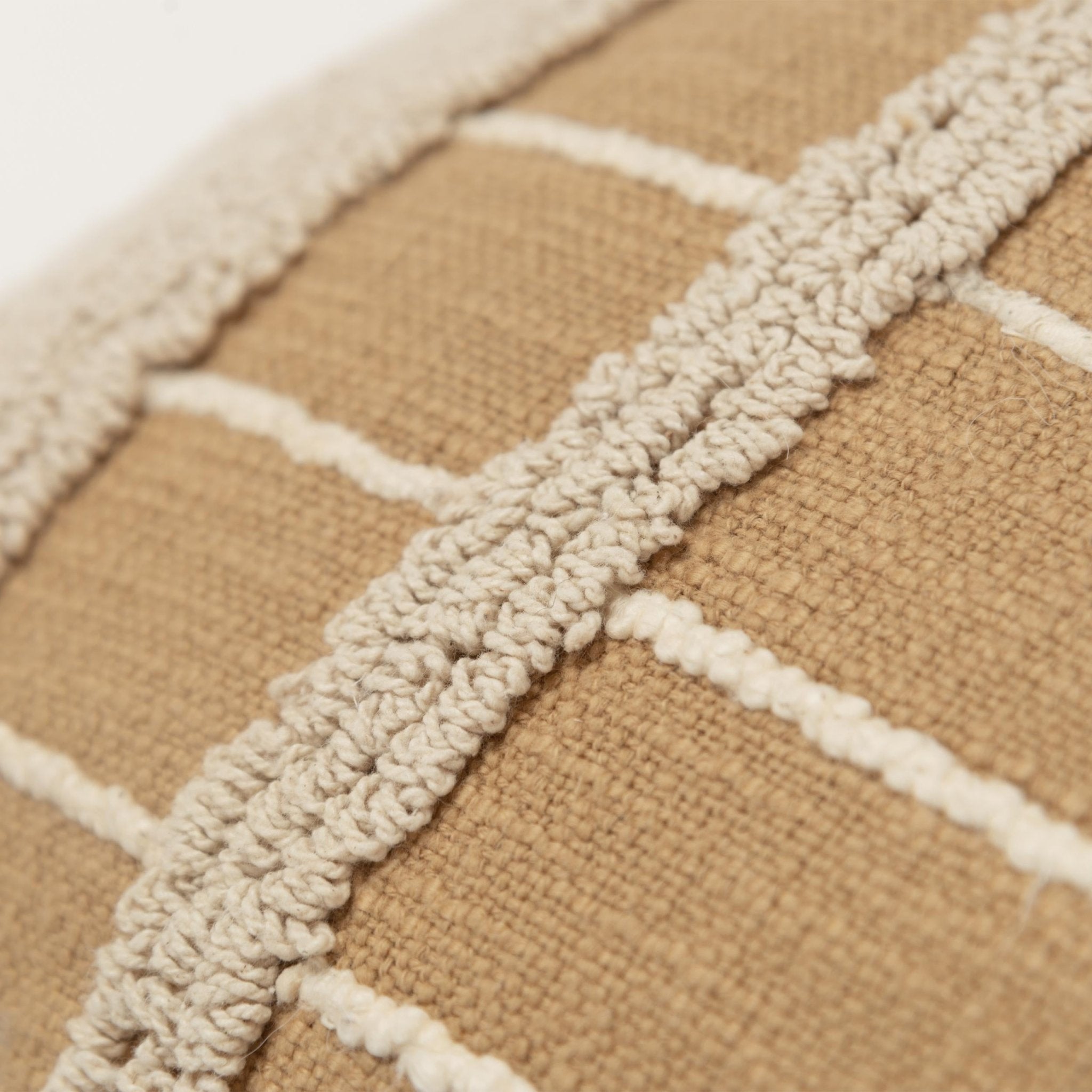Geo Stripe Tufted Loop Square Pillow - Square Pillows
