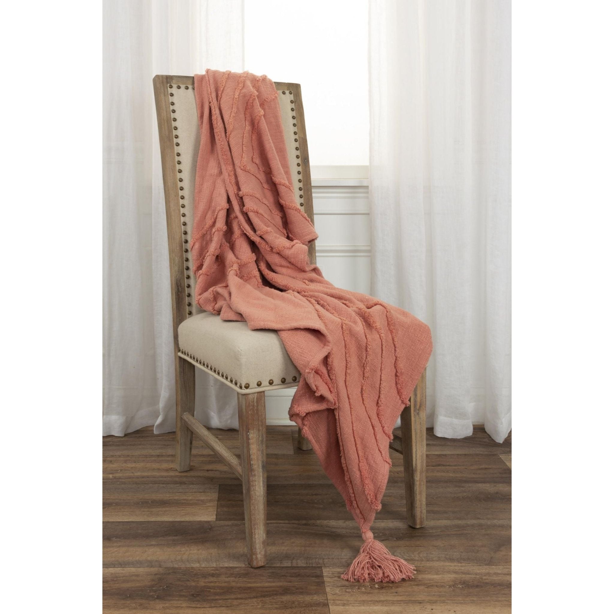 Geometric 100% Woven Textured Cotton Throw - Throws