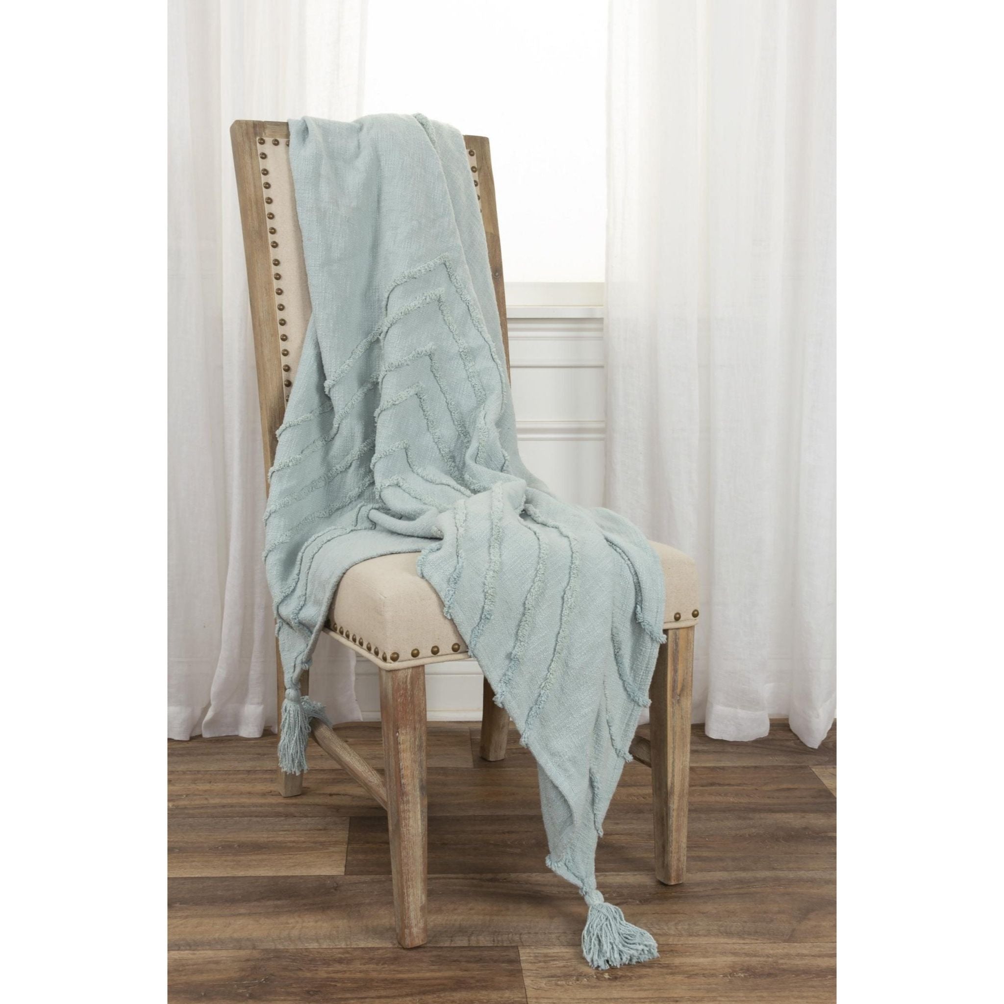 Geometric 100% Woven Textured Cotton Throw - Throws