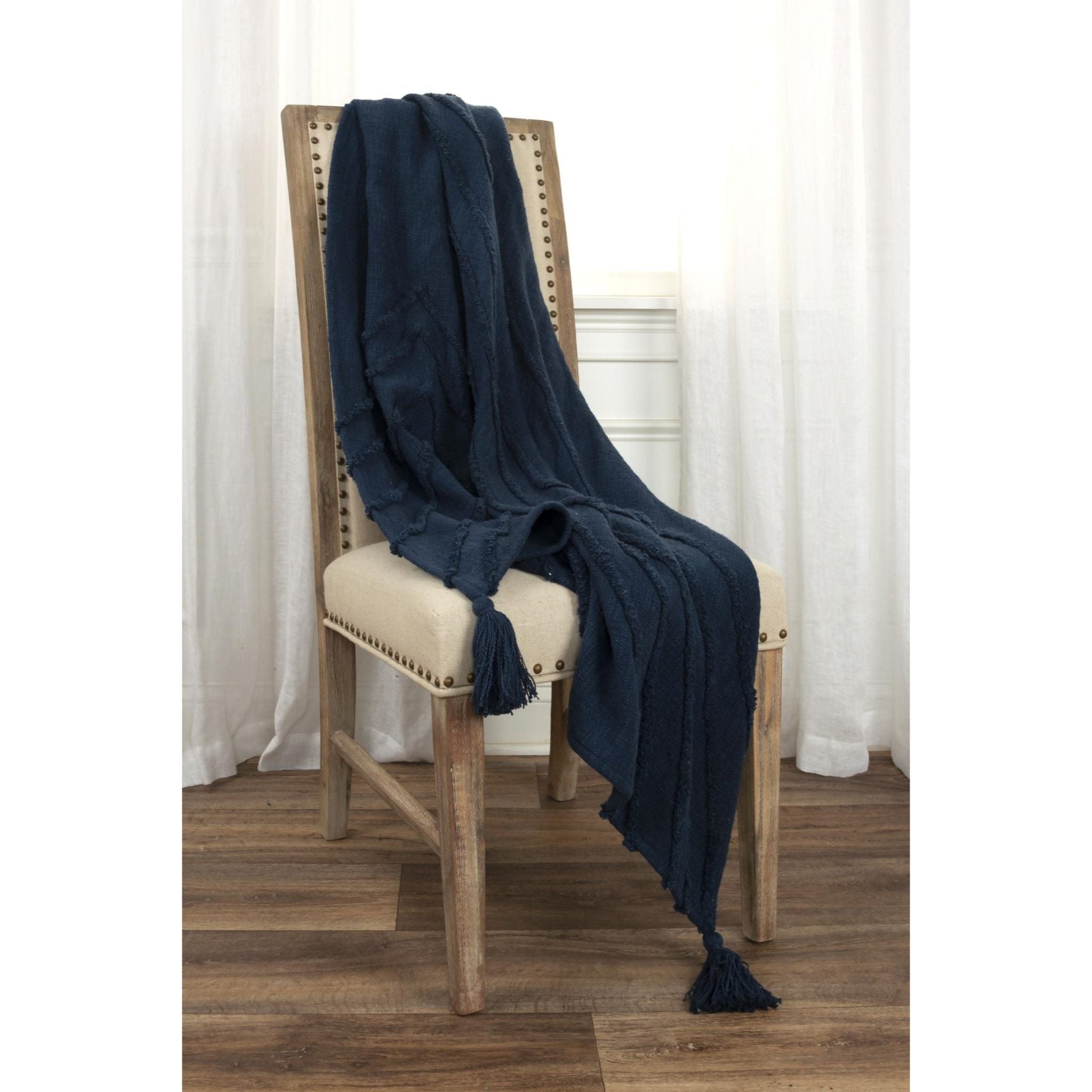 Geometric 100% Woven Textured Cotton Throw - Throws