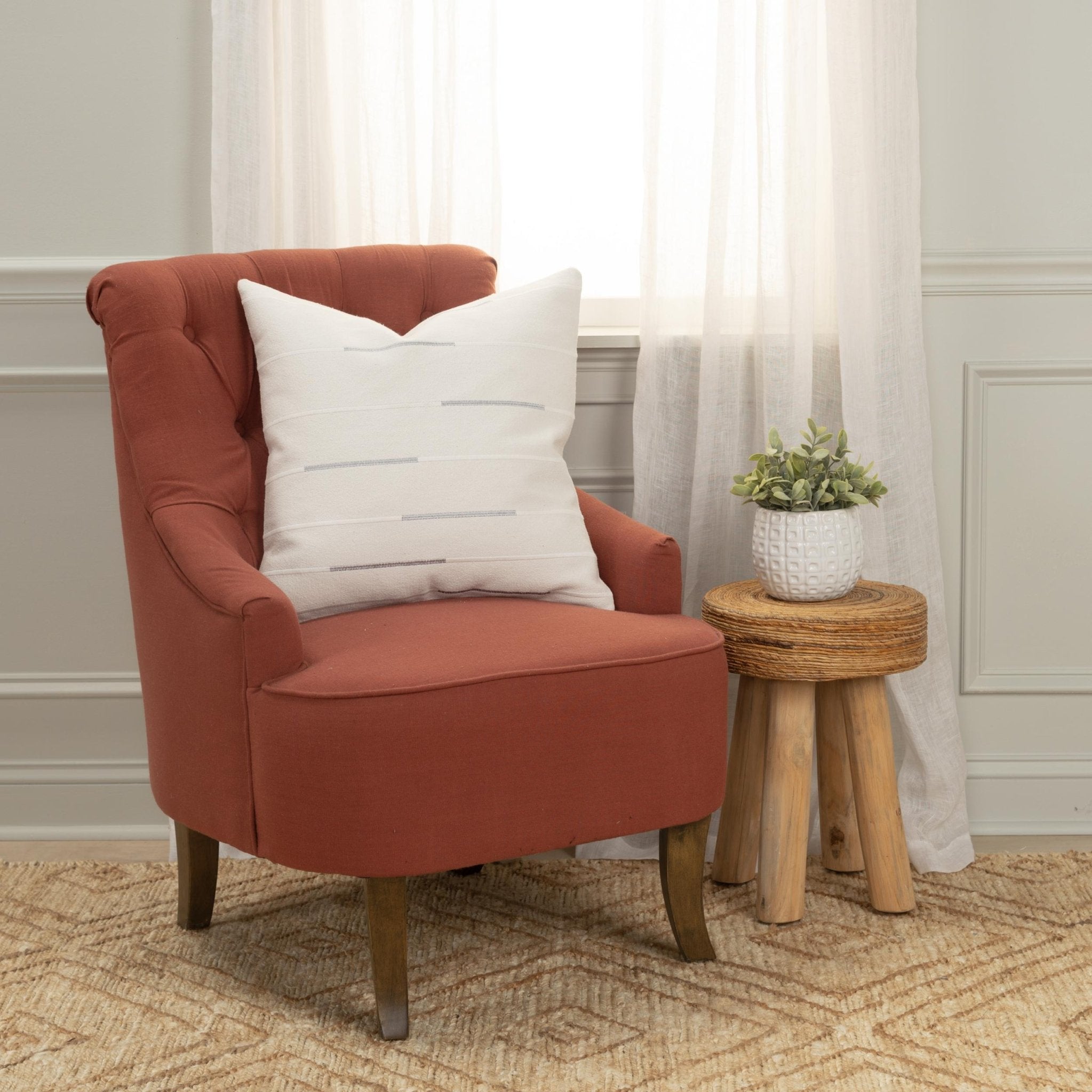Geometric Stripes Square Pillow - Square Pillows