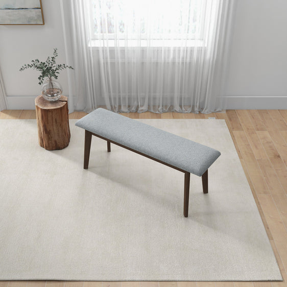 Gleam Fabric Upholstered Solid Wood Bench - Benches
