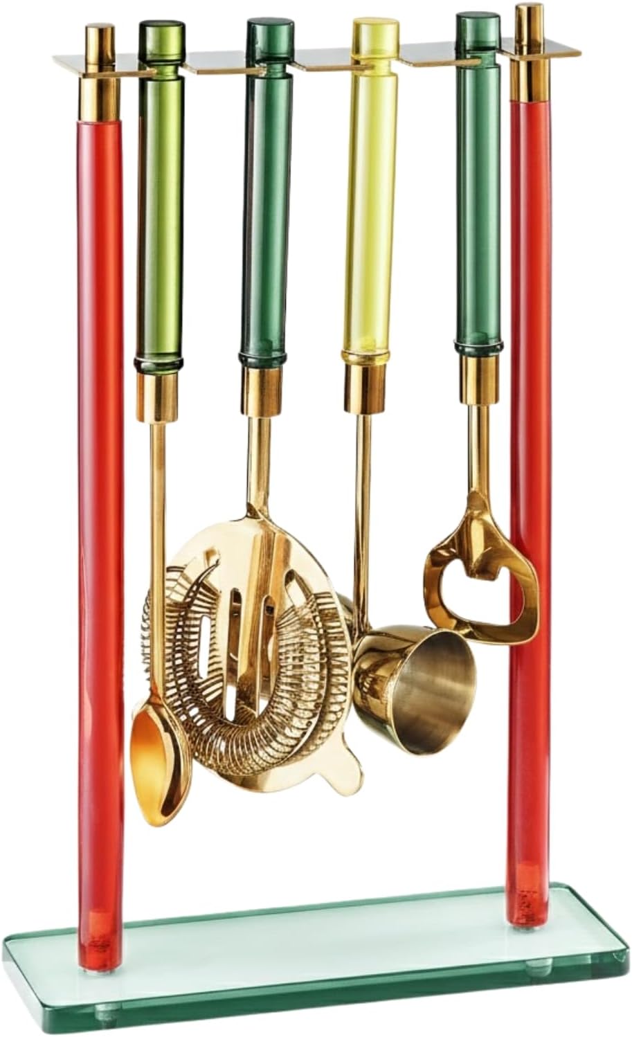 5-Piece Gold Bartender Kit with Stand
