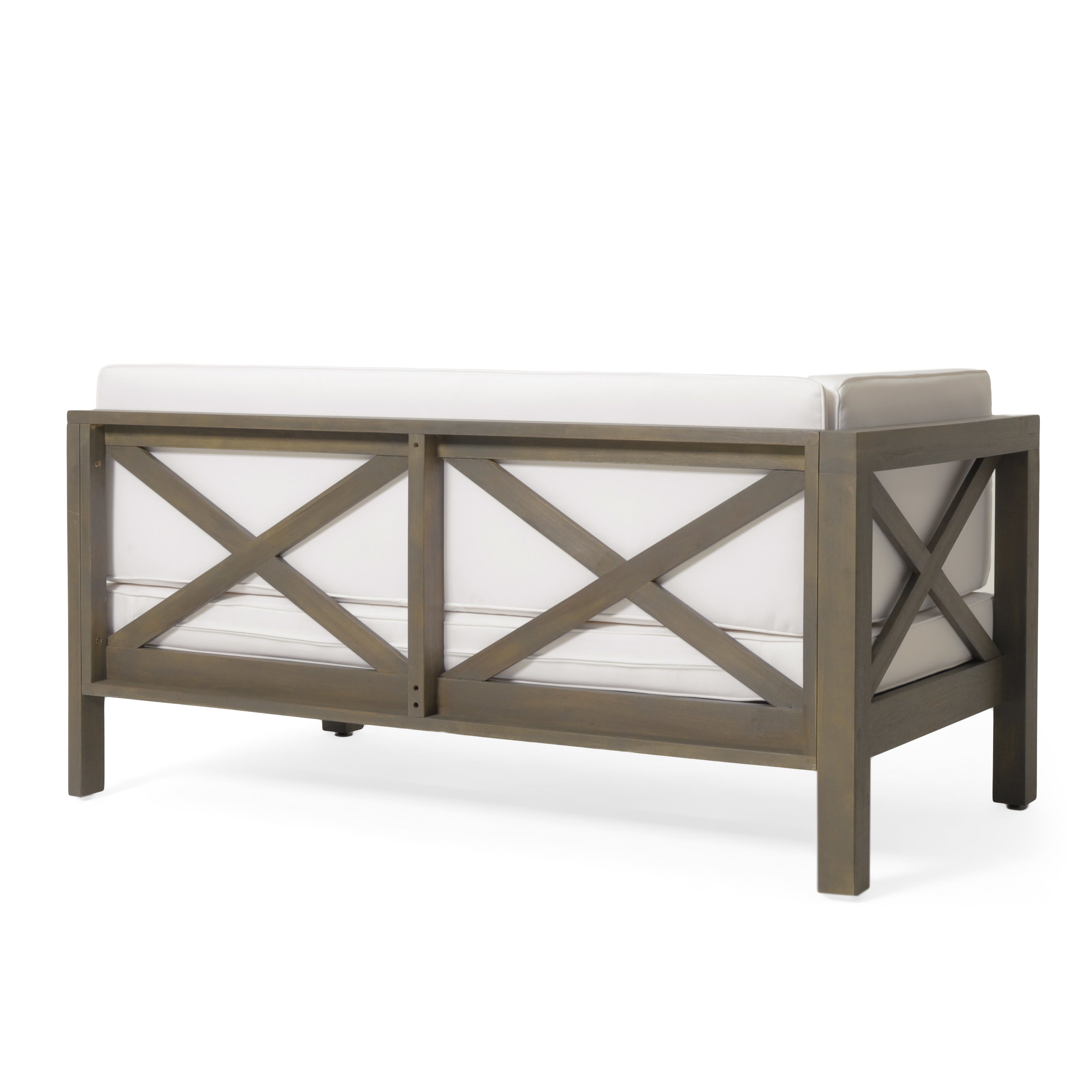 Brava Outdoor X-Back Corner Bench with Coffee Table