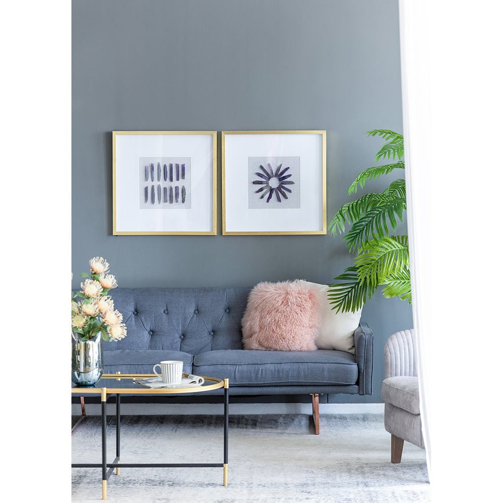 Grace Purple Agate Shadow Boxes Wall Art, Set of 2 - Wall Decor