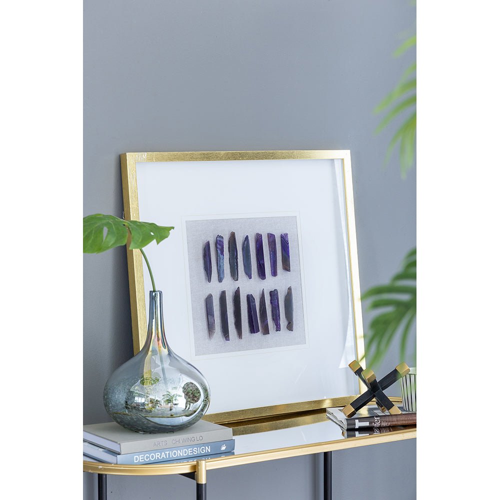 Grace Purple Agate Shadow Boxes Wall Art, Set of 2 - Wall Decor