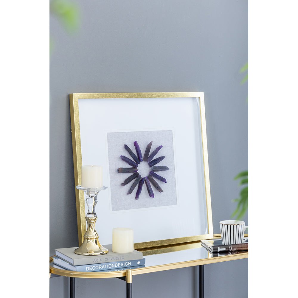 Grace Purple Agate Shadow Boxes Wall Art, Set of 2 - Wall Decor
