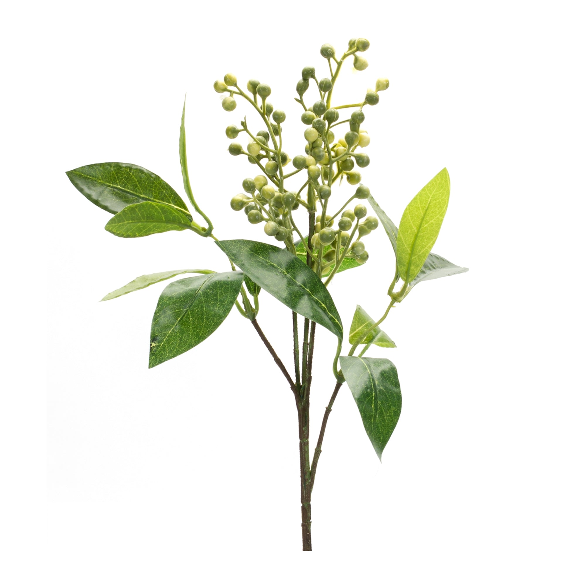 Green Berry Foliage Spray, Set of 6 - Stems & Sprays