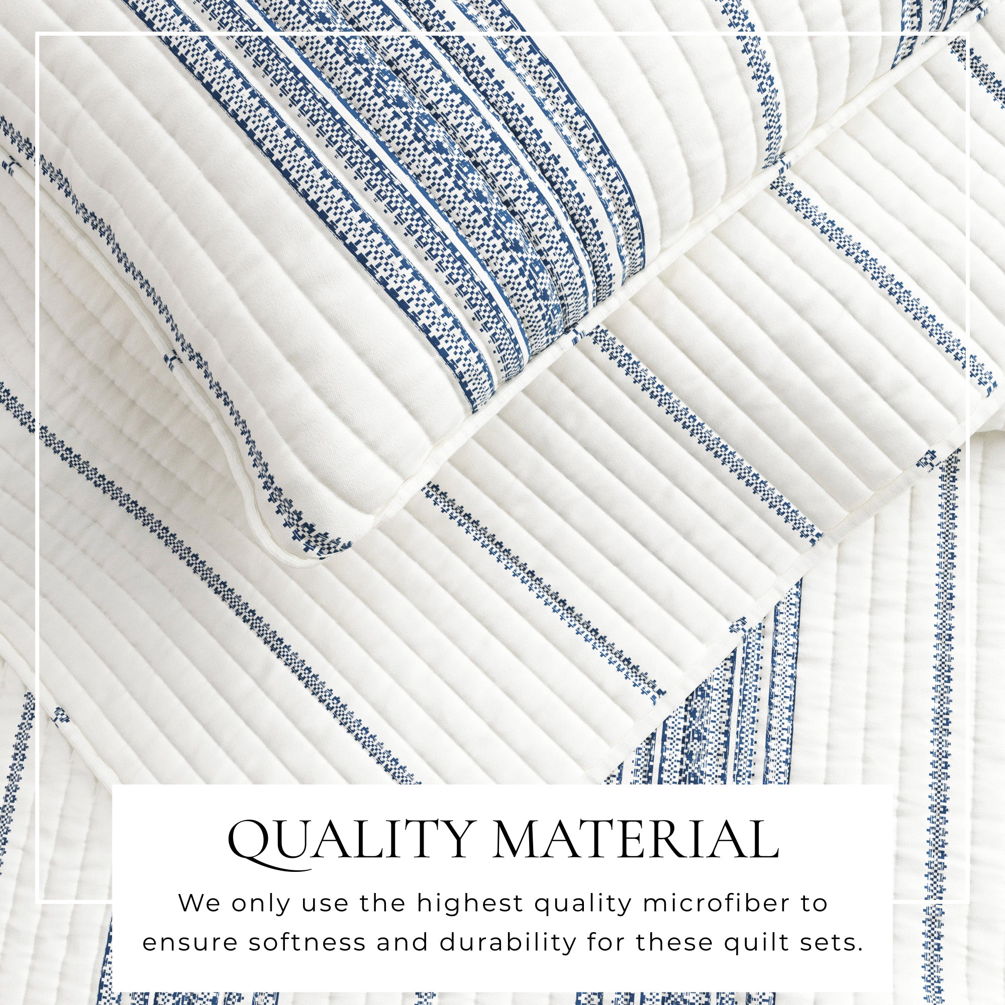 Striped Farmhouse Reversible Quilt Set with Shams