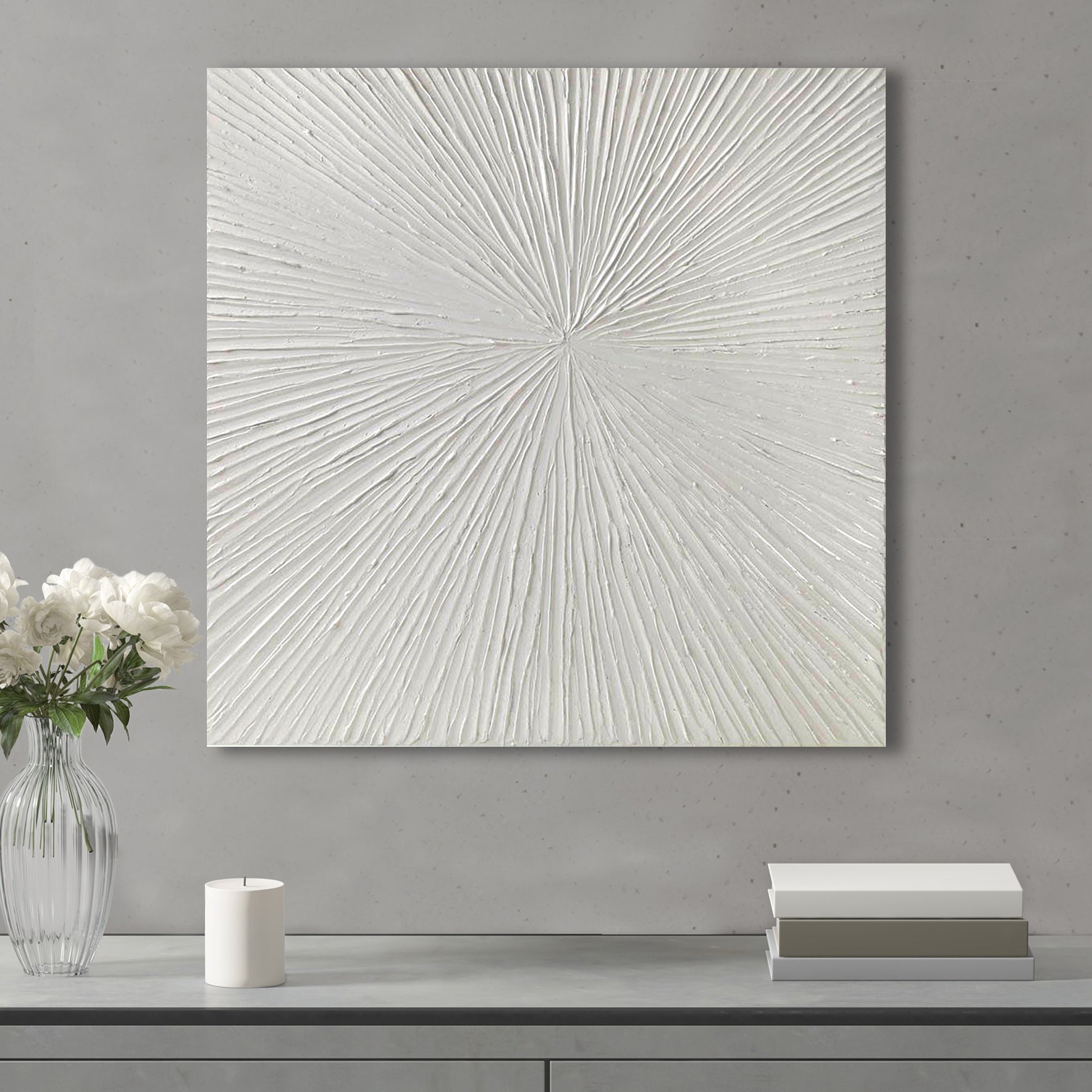 Hand Painted Dimensional Resin Wall Art - Wall Decor