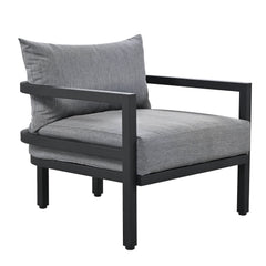 Harmonize 4-Piece Outdoor Steel Sofa Set with Waterproof, Anti-rust, and Anti-UV Properties - Outdoor Seating