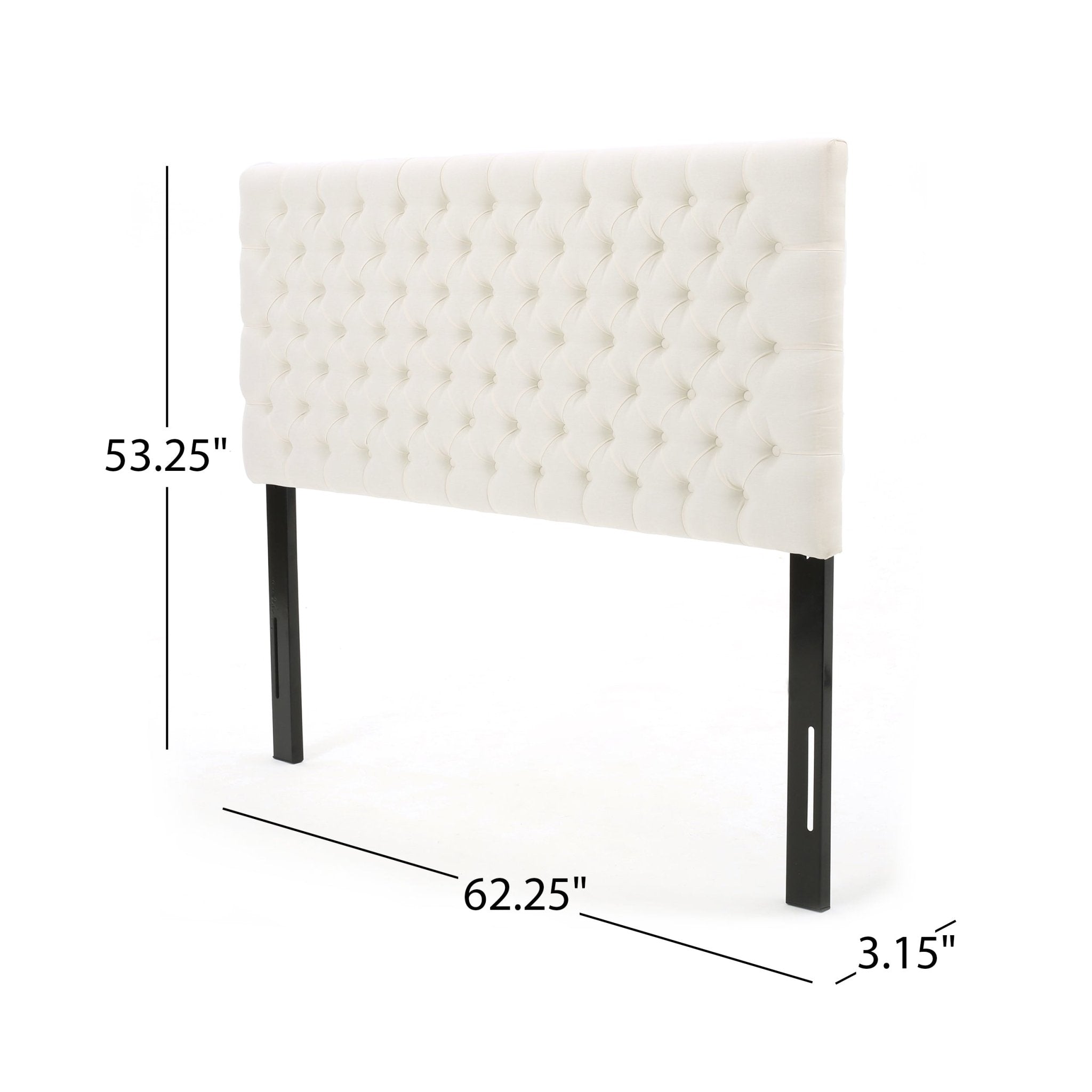 Headboard with Diamond Tufted Design - Beds