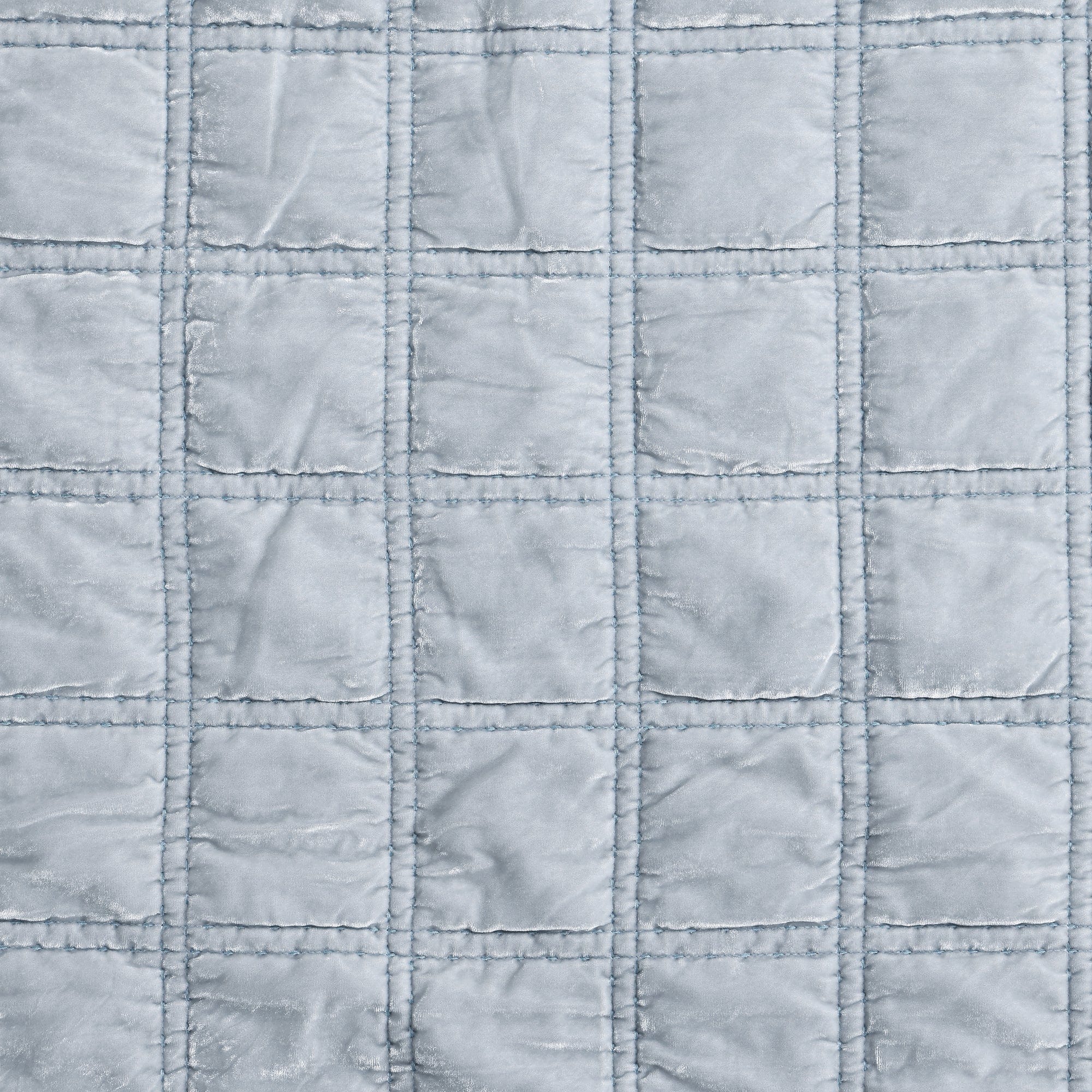 Stella Faux Silk Velvet Double Box Stitch Quilt Set