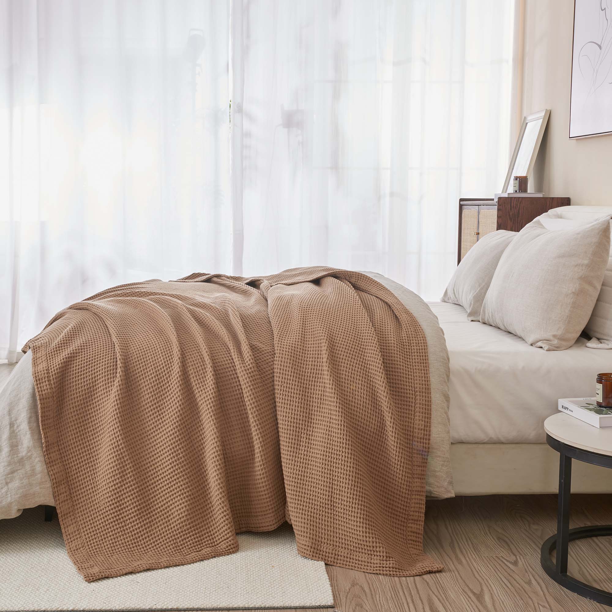 100% Cotton Waffle Weave Blanket