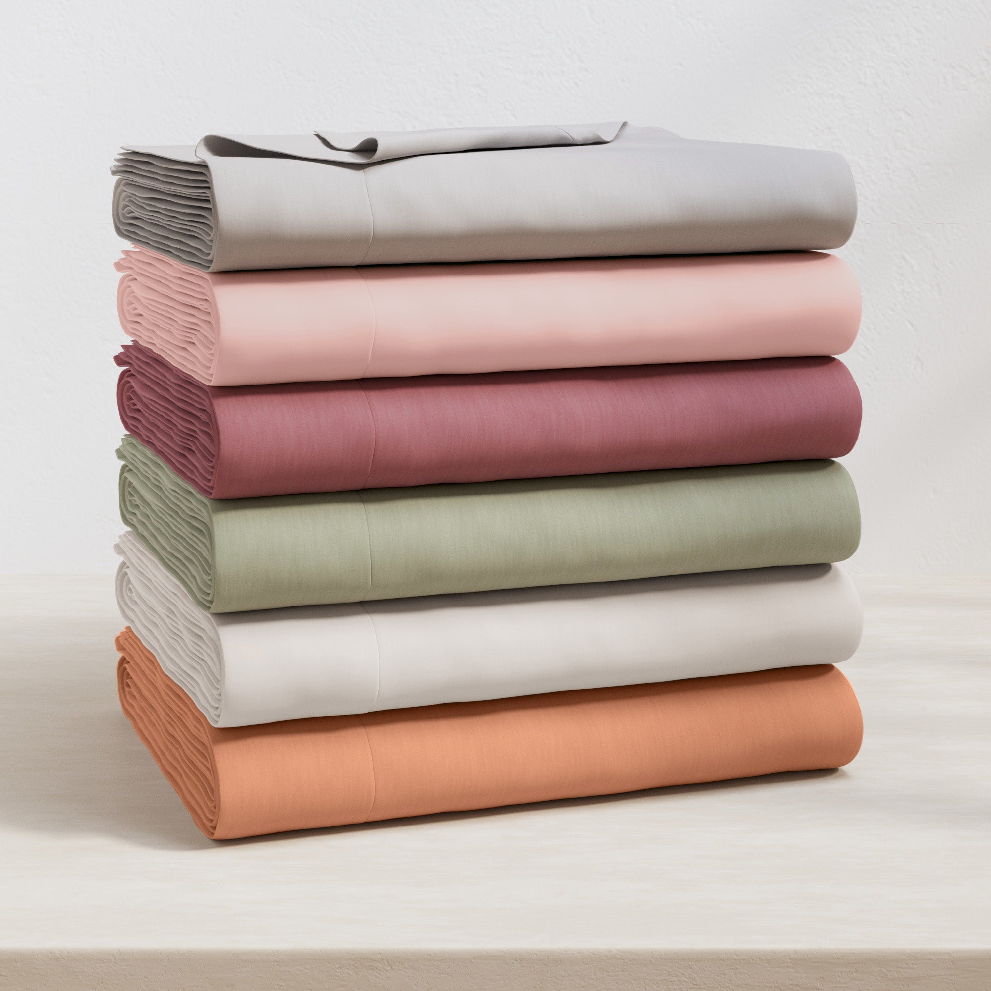 Cotton Heathered Melange Jersey Knit Sheet Set