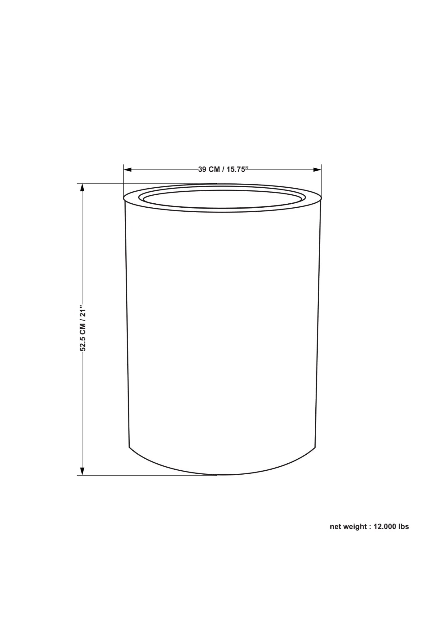 Hyperion Side Table with Round Cylinder Shape - Side Tables