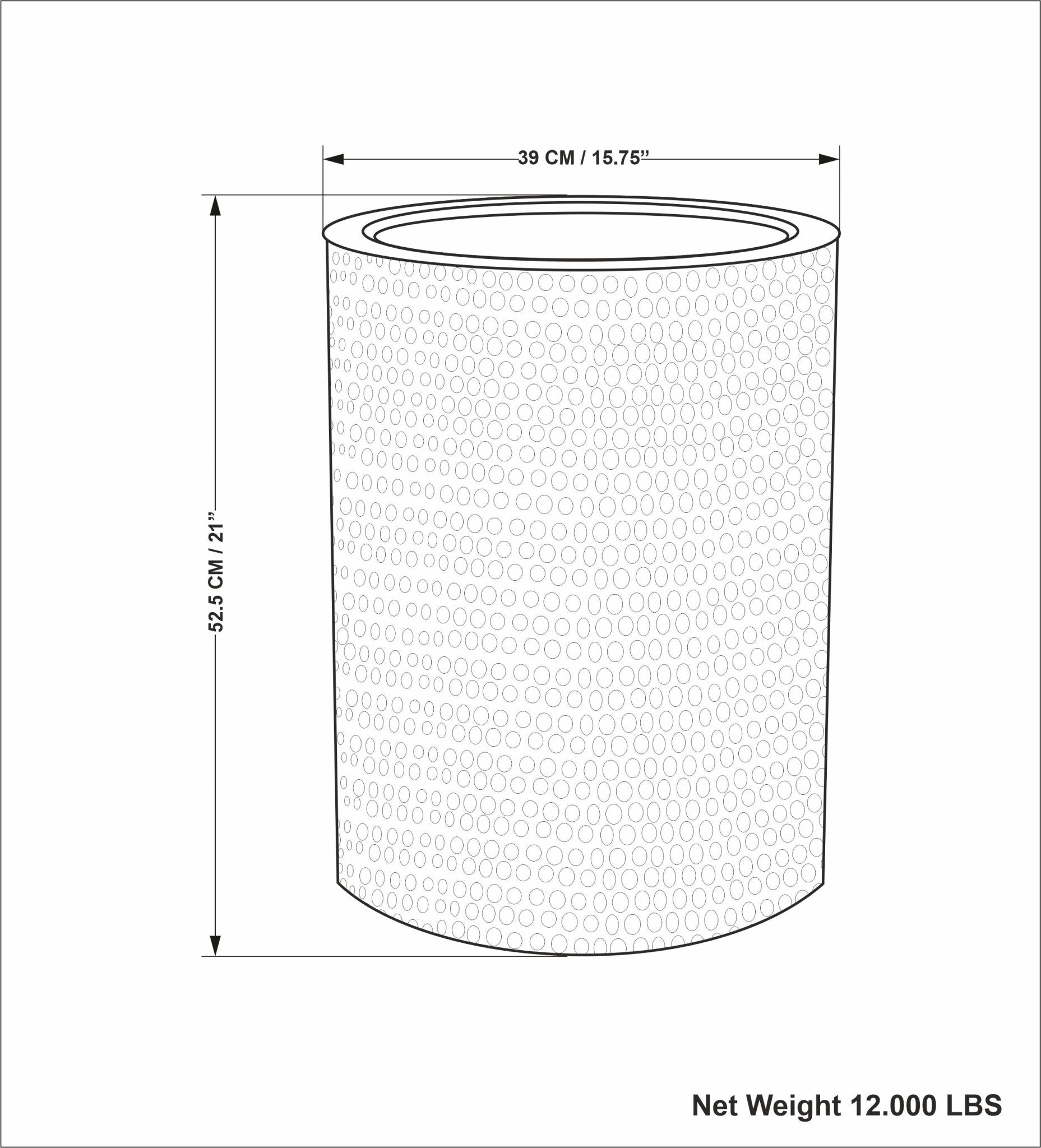 Hyperion Side Table with Round Cylinder Shape - Side Tables