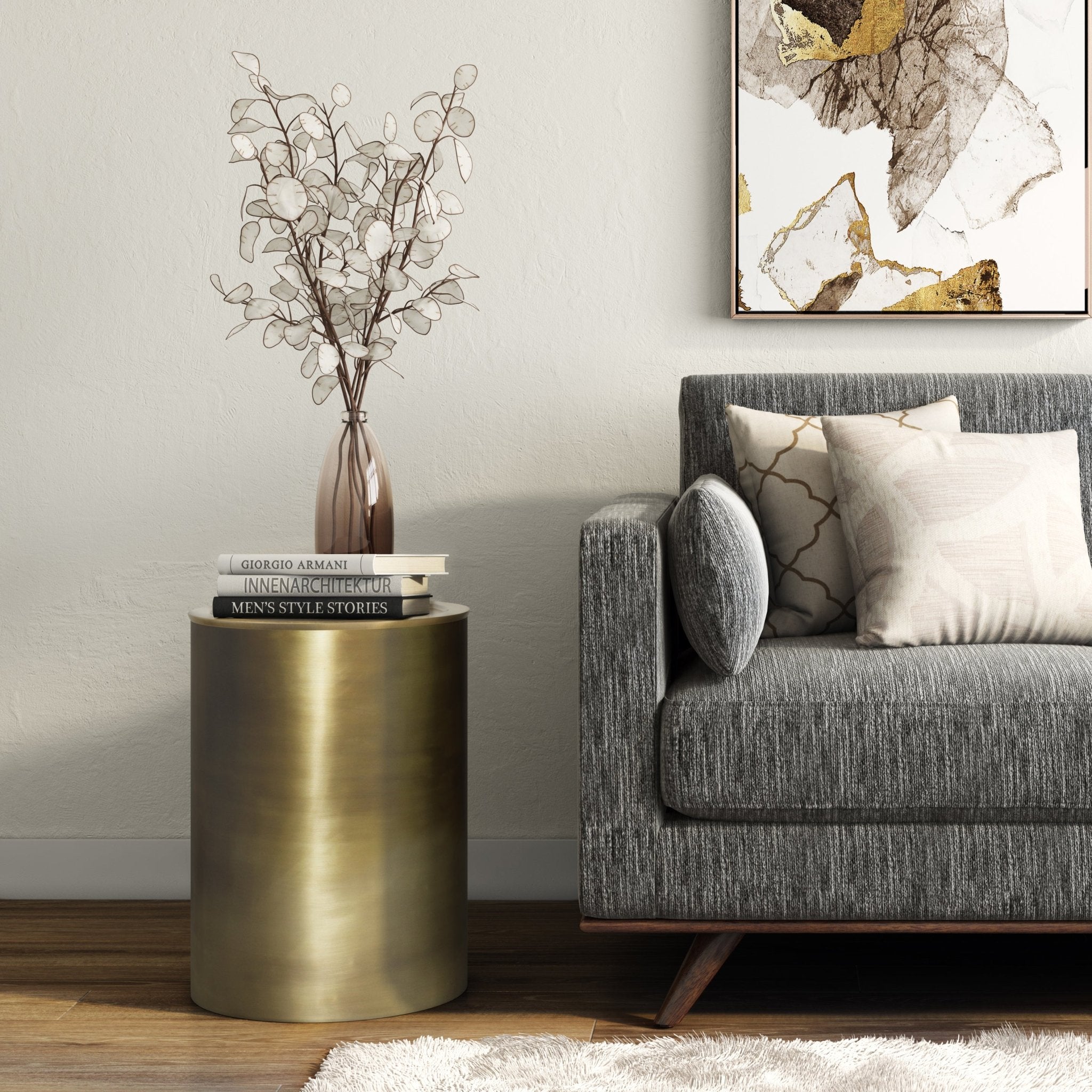 Hyperion Side Table with Round Cylinder Shape - Side Tables