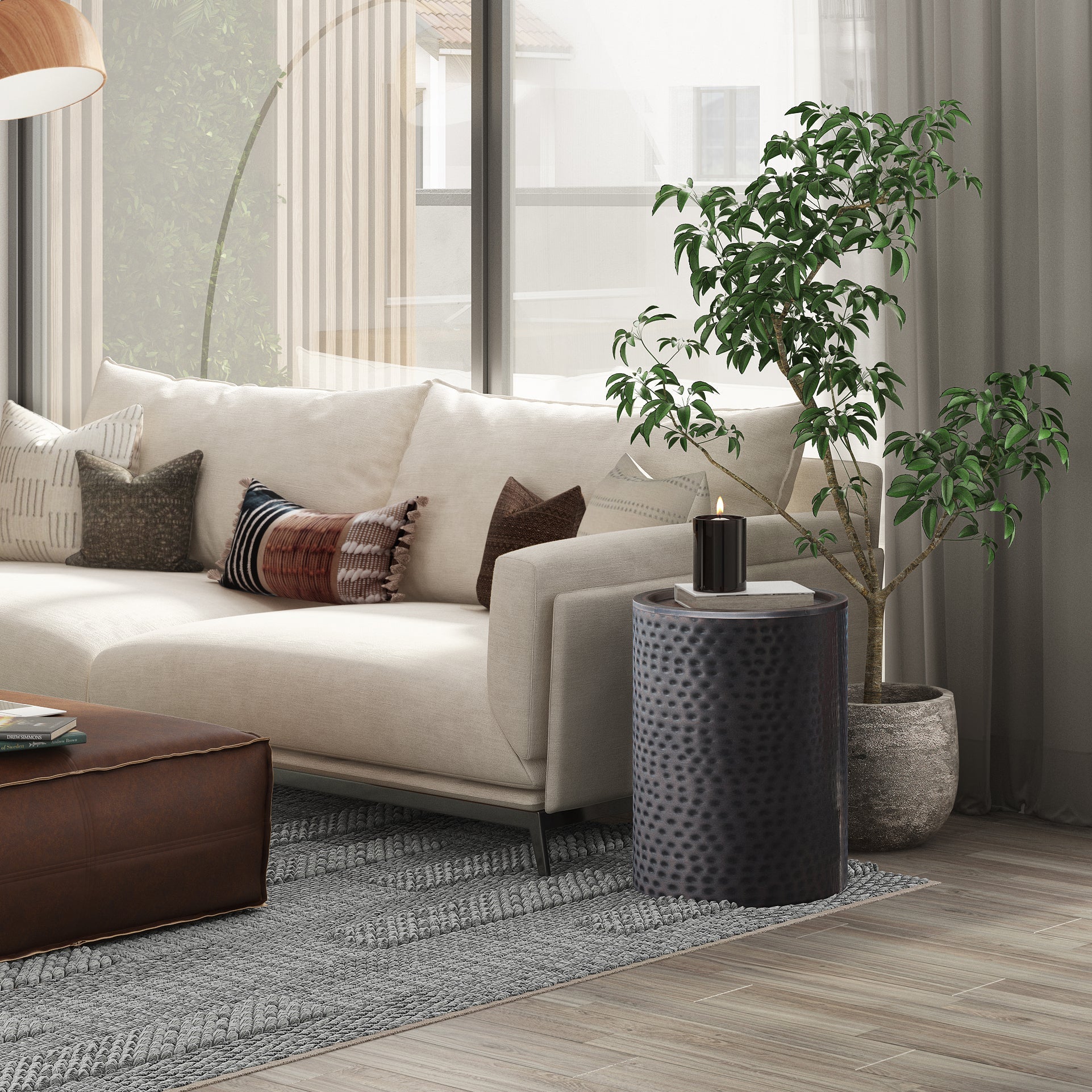 Hyperion Side Table with Round Cylinder Shape - Side Tables