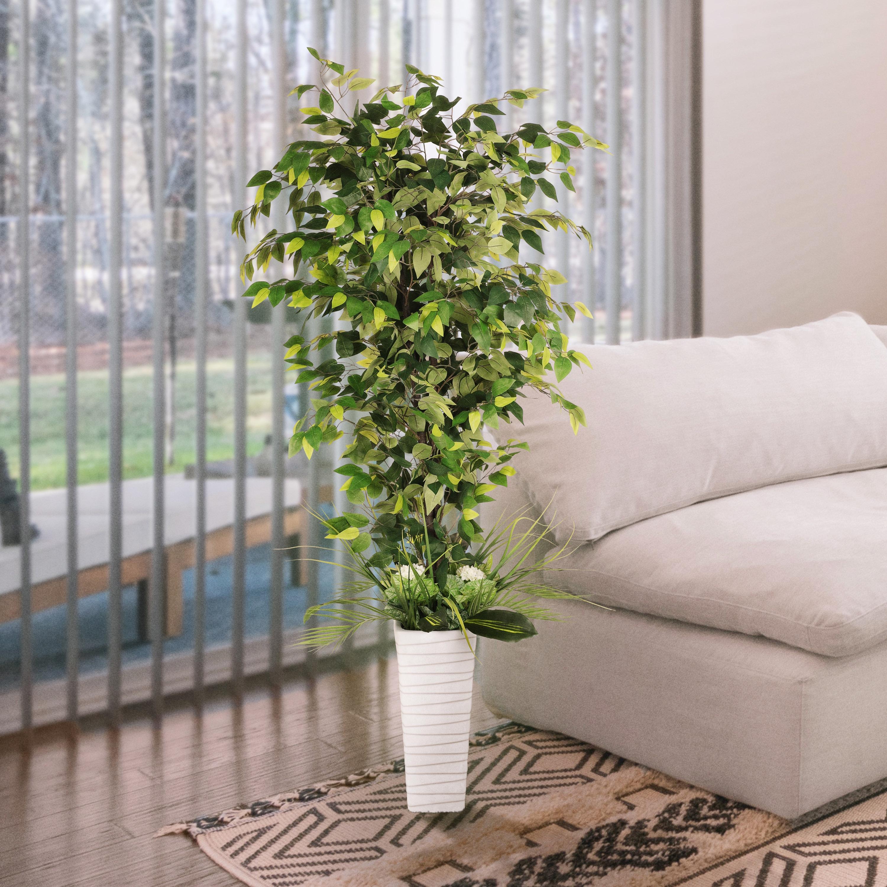 6 ft. Artificial Ficus Microcarpa Tree